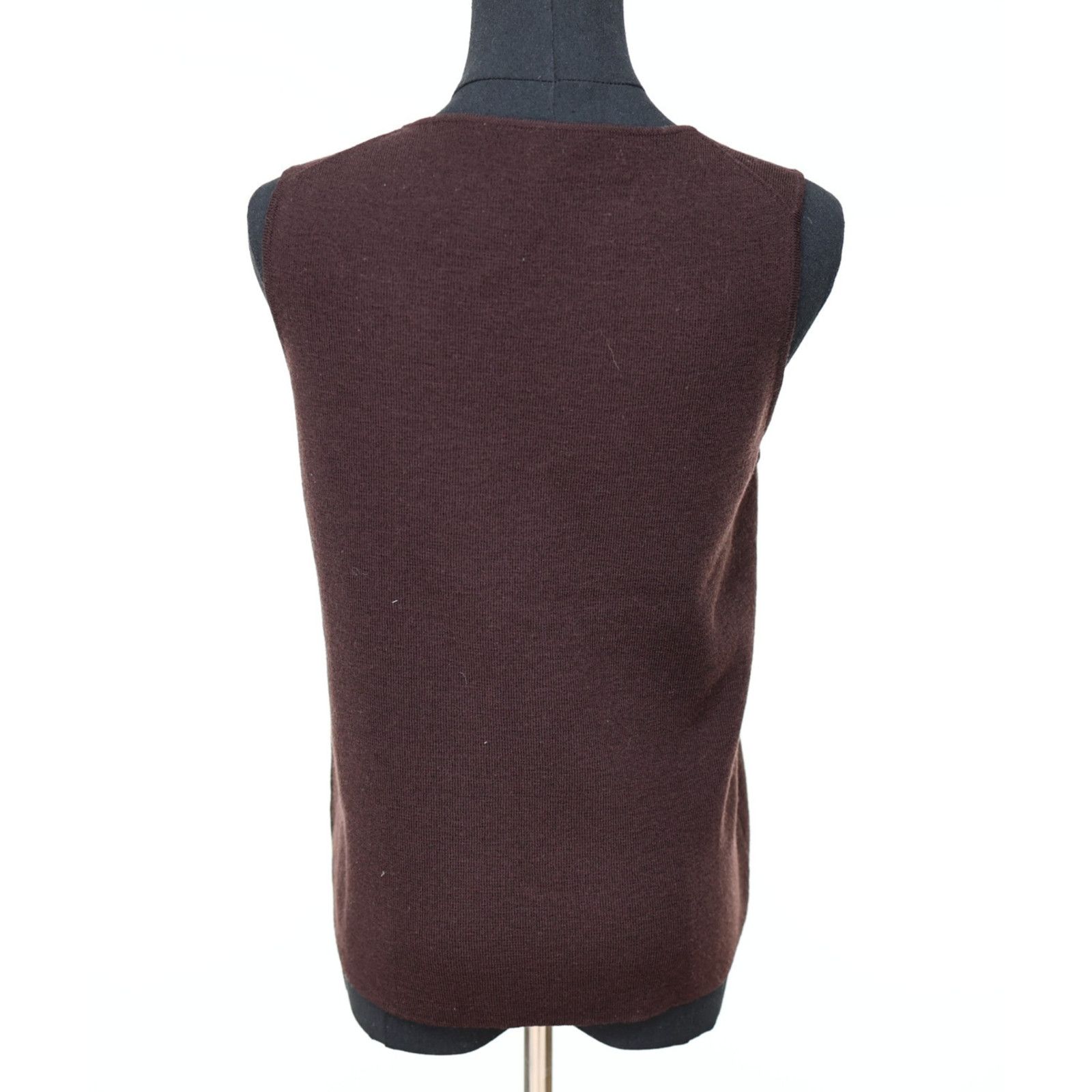 Eileen Fisher EILEEN FISHER Brown Wool Knit Petite Camisole Tank Top Sz PP Size XXS / US 00 / IT 34 - 3 Thumbnail
