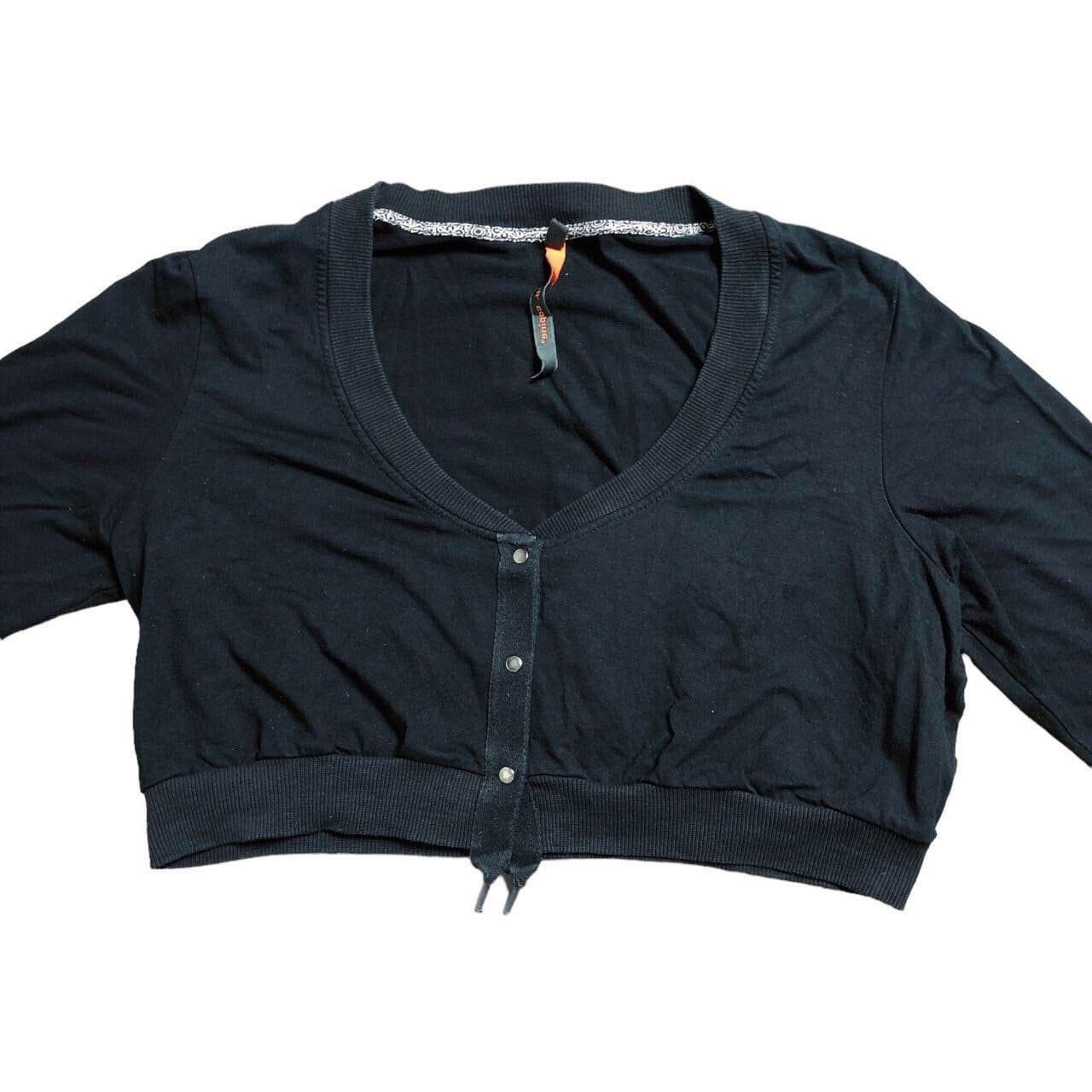 Cop Copine The Cop Copine Bella Hadid like Button Up Cropped Sweatshirt Size ONE SIZE - 2 Thumbnail