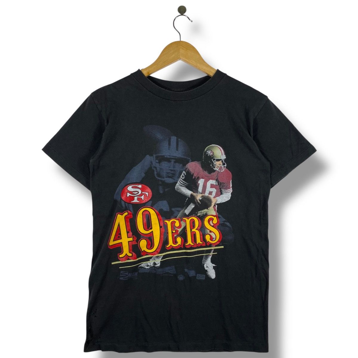 NFL × Salem Sportswear × Vintage Vintage 90's SAN FRANCISCO 49ERS Player Graphic Nfl Tee Size US S / EU 44-46 / 1 - 1 Thumbnail
