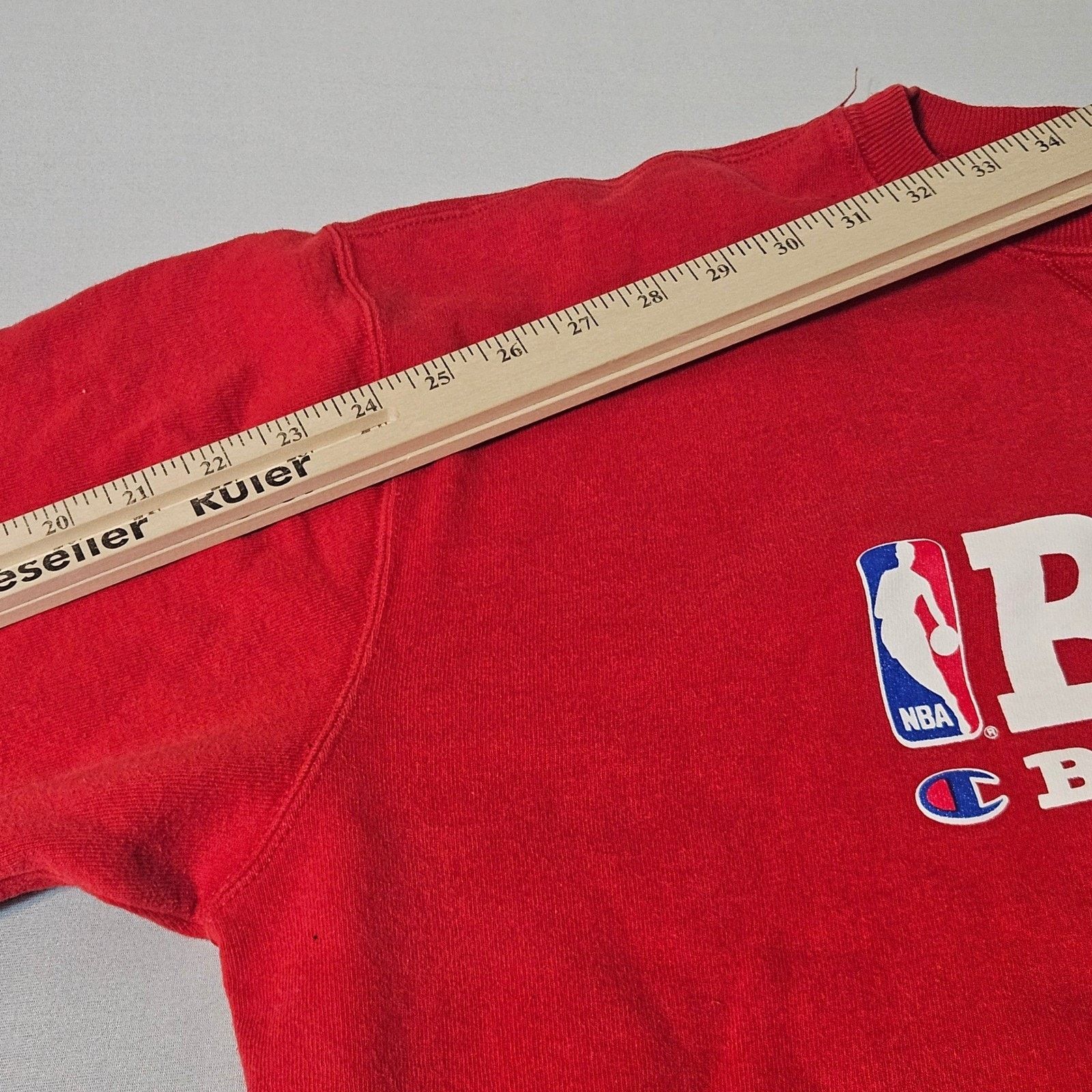 Champion VTG Rare 90s NBA Chicago Bulls Champion Red Sweatshirt 2XL Size US XXL / EU 58 / 5 - 8 Thumbnail