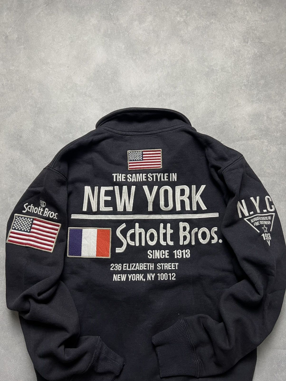 Schott Vintage Schott Bros. NYC Zip-up Sweatshirt Jacket Size US XXS / EU 40 - 8 Thumbnail