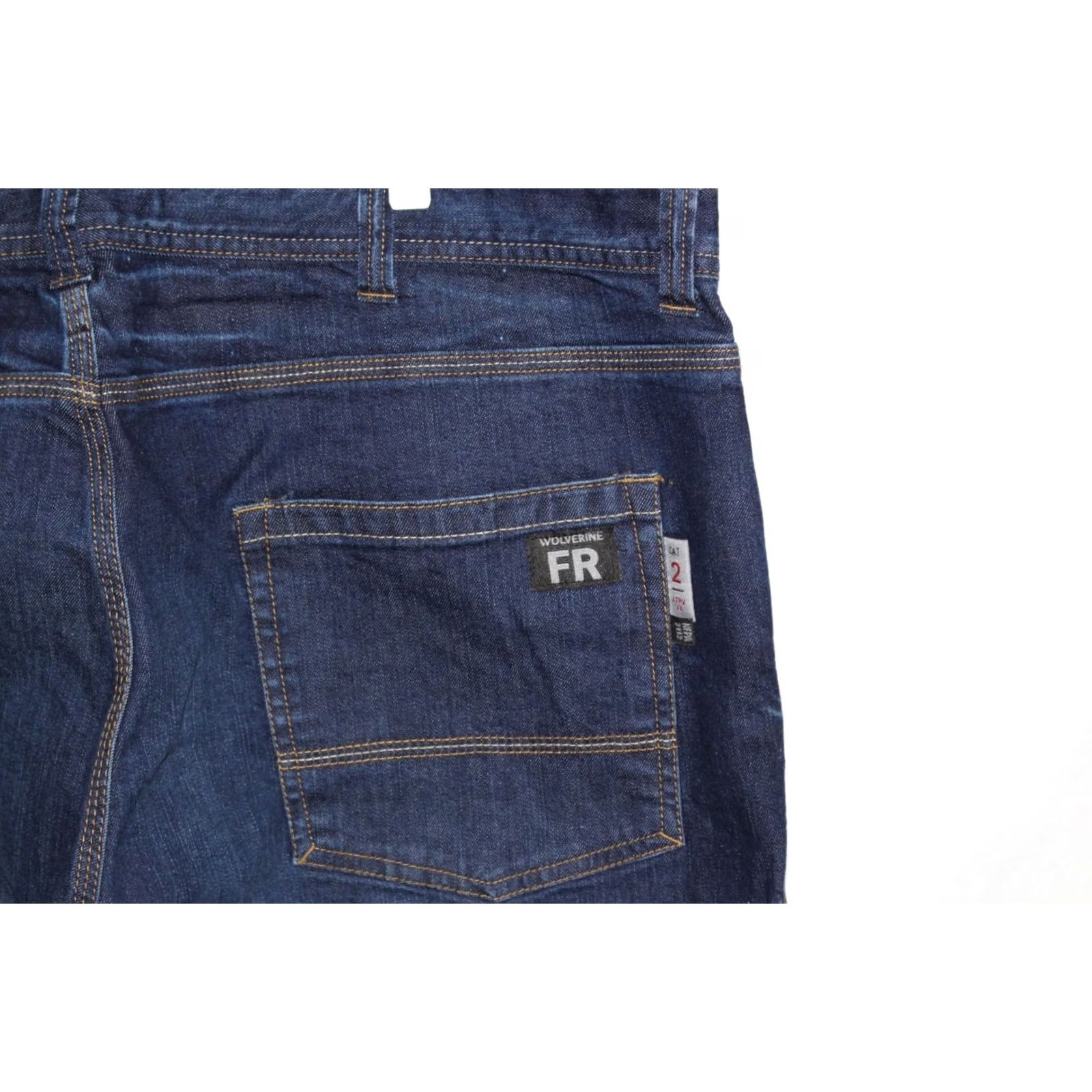 Denime Wolverine Men's FR Stretch Denim Traditional Fit 44 x 34 Dark Blue Jeans Size US 44 / EU 60 - 3 Thumbnail