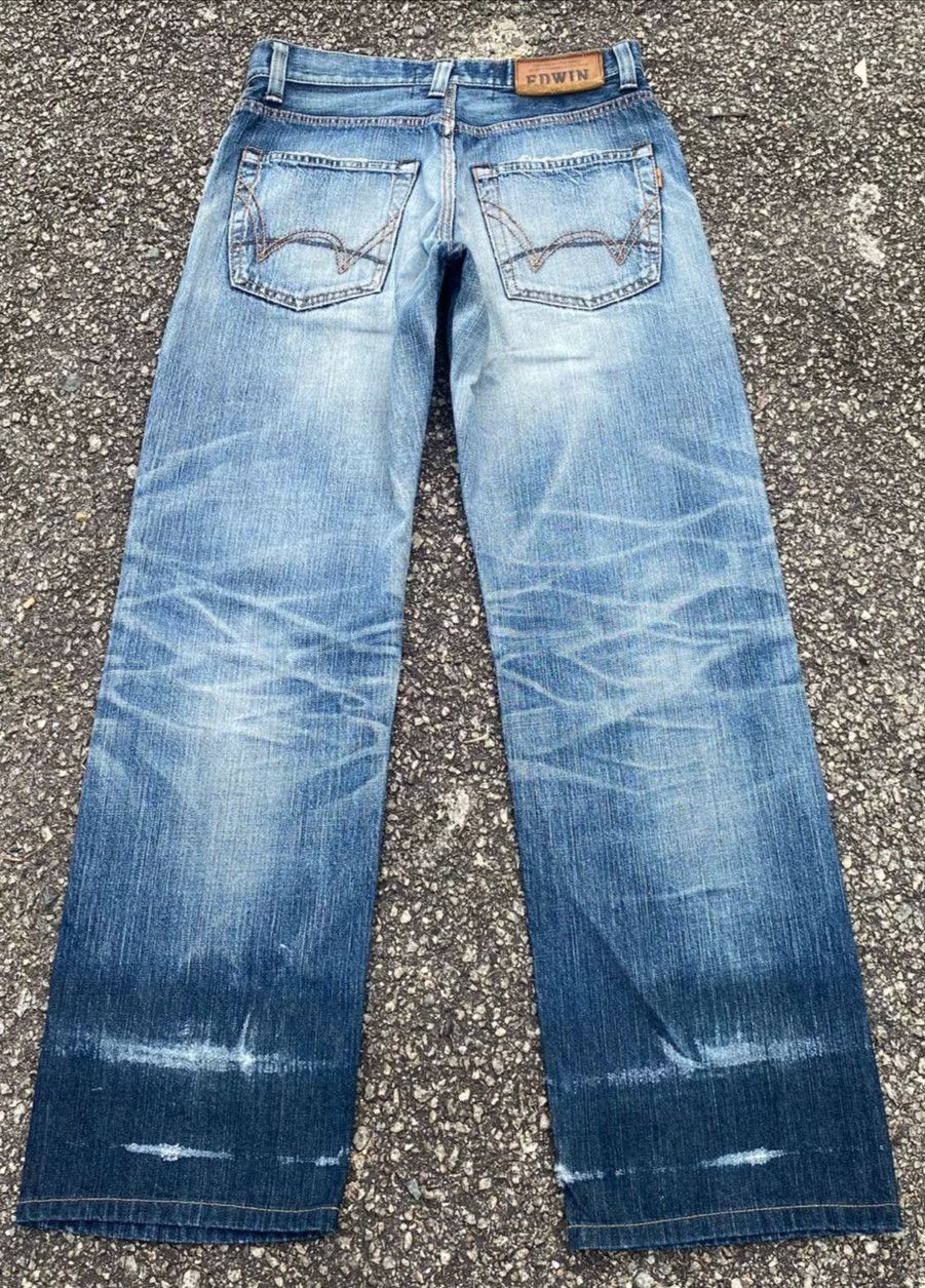 Edwin Vintage Edwin Selvegde Redline Distressed Denim Size US 31 - 2 Thumbnail