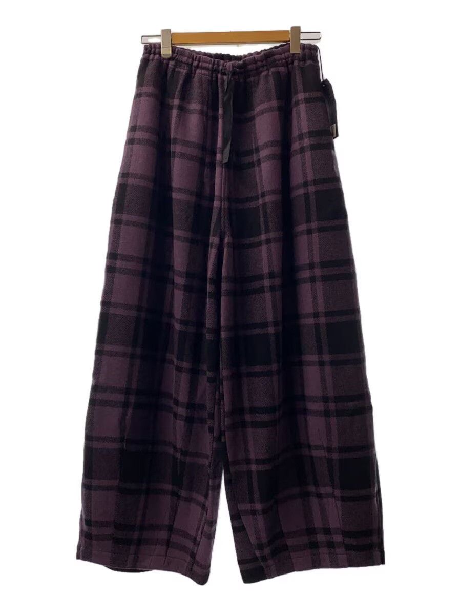 Needles Needles Wool Track Pants Purple Check Size US 30 / EU 46 - 1 Thumbnail