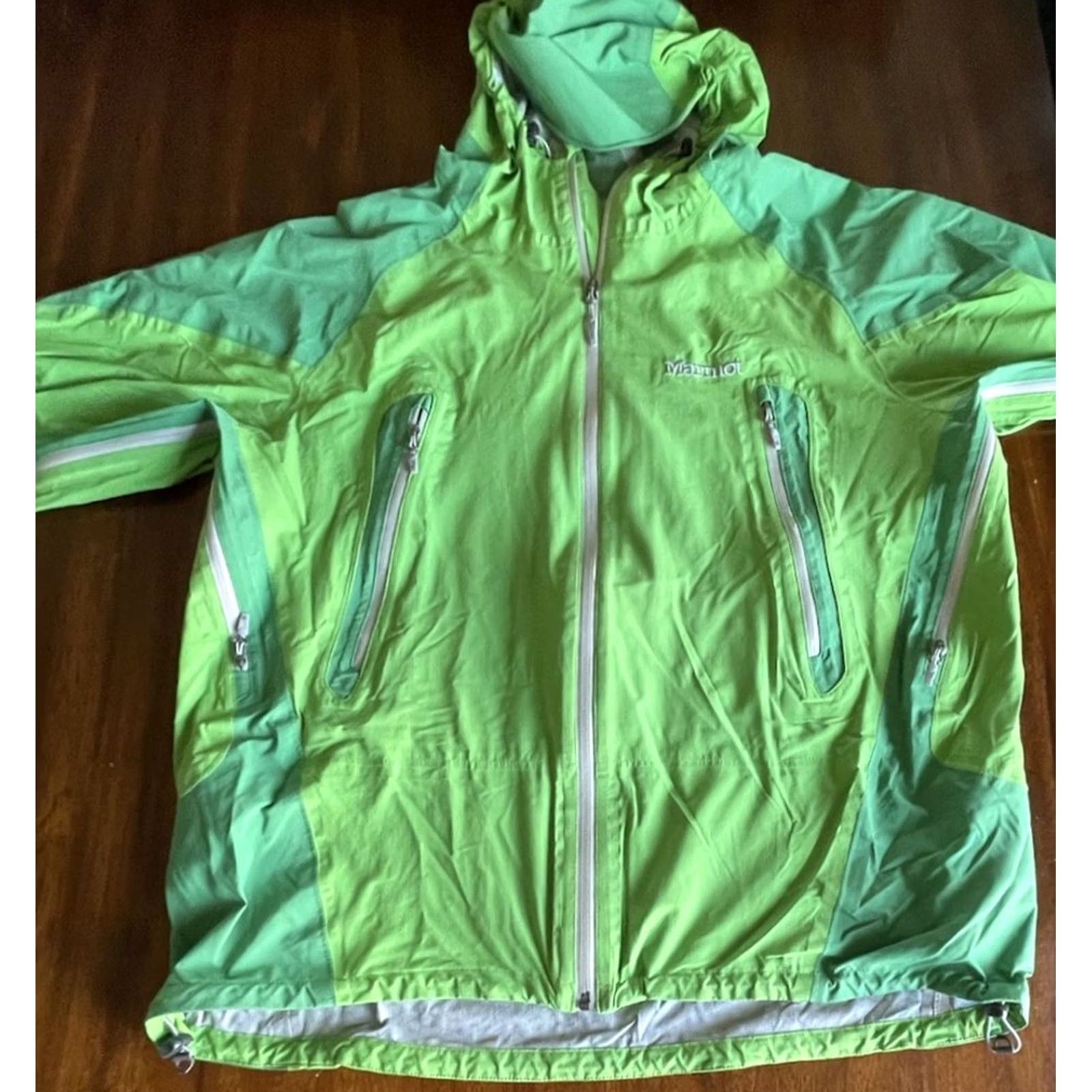 Marmot Marmot Windbreaker Jacket Men’s XL Green Color Block Lightweight Hooded Water Resistant Zip Pockets, Casual, Travel, Workwear XPJ1991 Size US XL / EU 56 / 4 - 4 Thumbnail