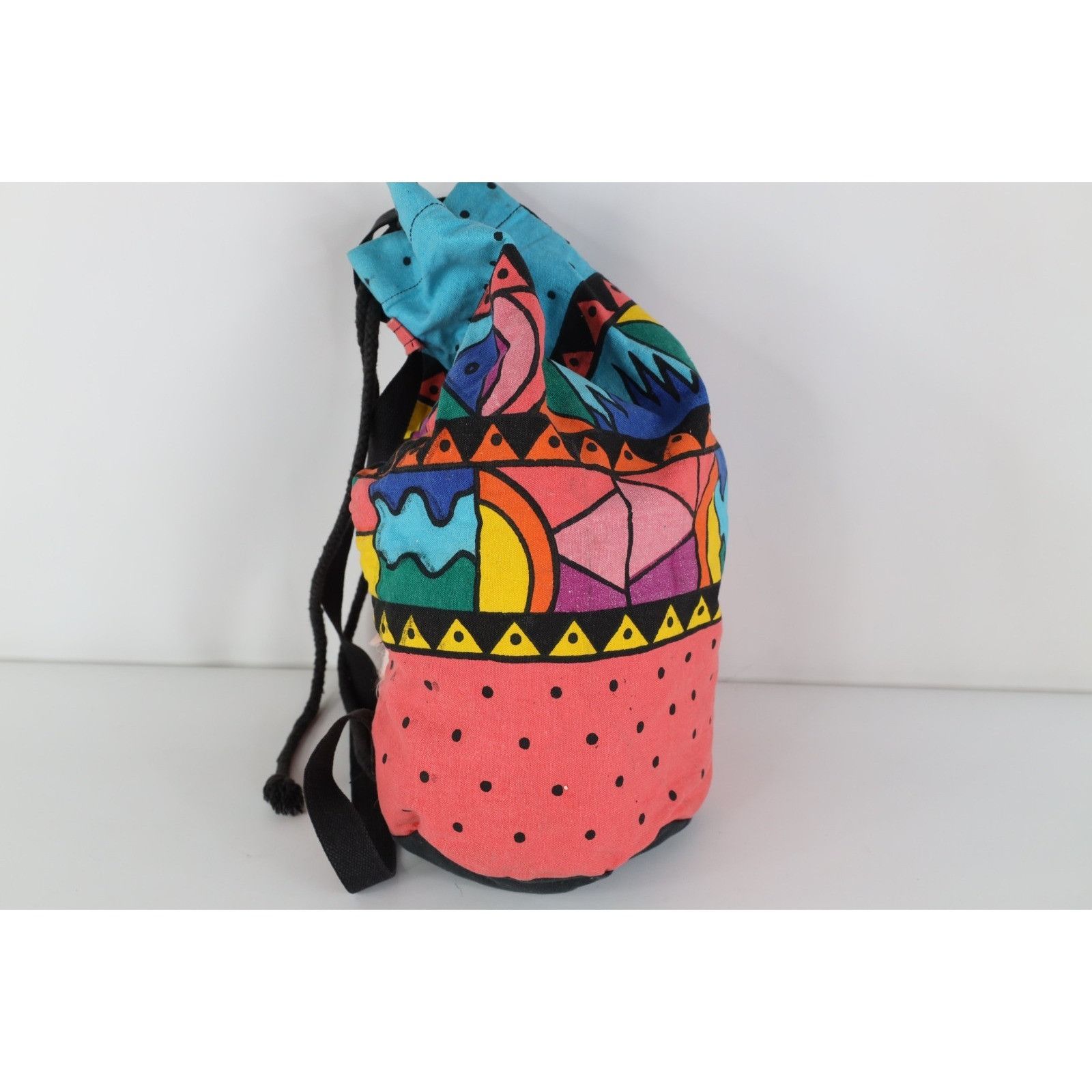 Vintage Vintage 90s Streetwear Rainbow Art Cinch Slingback Bag Size ONE SIZE - 8 Thumbnail