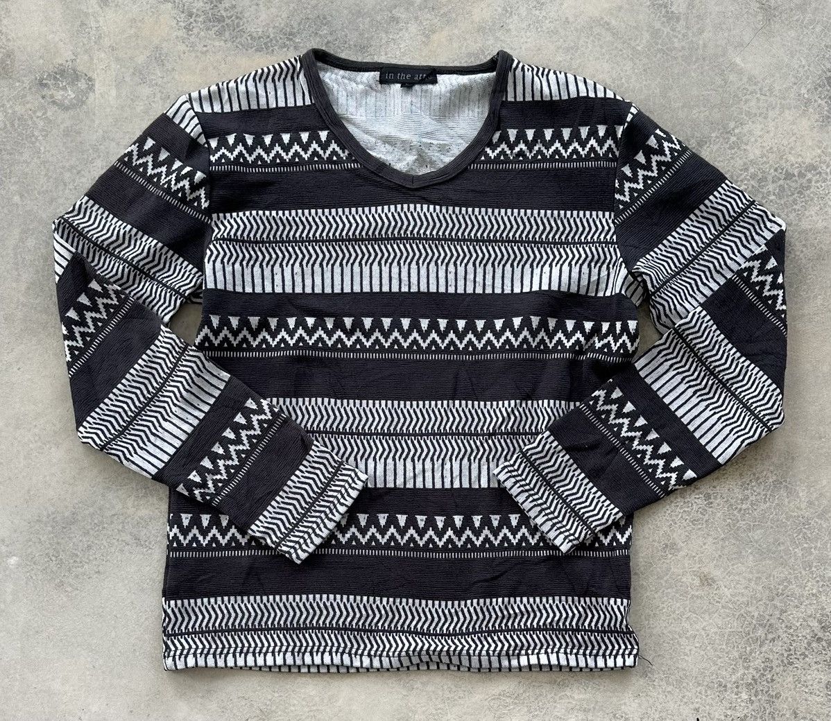 In The Attic IN THE ATTIC PATTERN ZIGZAG LS TEE Size US M / EU 48-50 / 2 - 1 Thumbnail