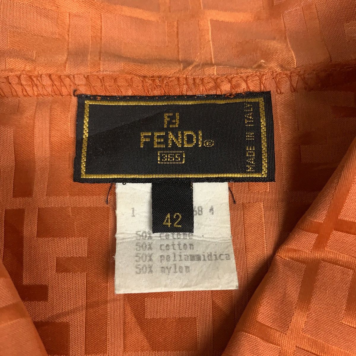 Fendi Authentic Rare Fendi Zucca FF Orange Nylone Zip Top Size US S / EU 44-46 / 1 - 8 Thumbnail