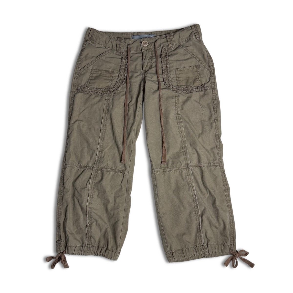 Other Y2K Delia’s Khaki Cargo Capri Pants w/ Ruffle Pocket Detail Size 30" / US 8 / IT 44 - 7 Thumbnail