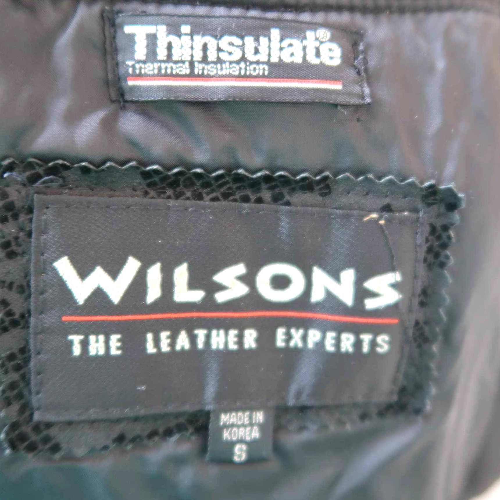 Vintage VINTAGE Wilsons Leather Jacket Black Reptile Print Zip Front S 1990s Grunge Boys / Mens? Size S / US 4 / IT 40 - 7 Thumbnail
