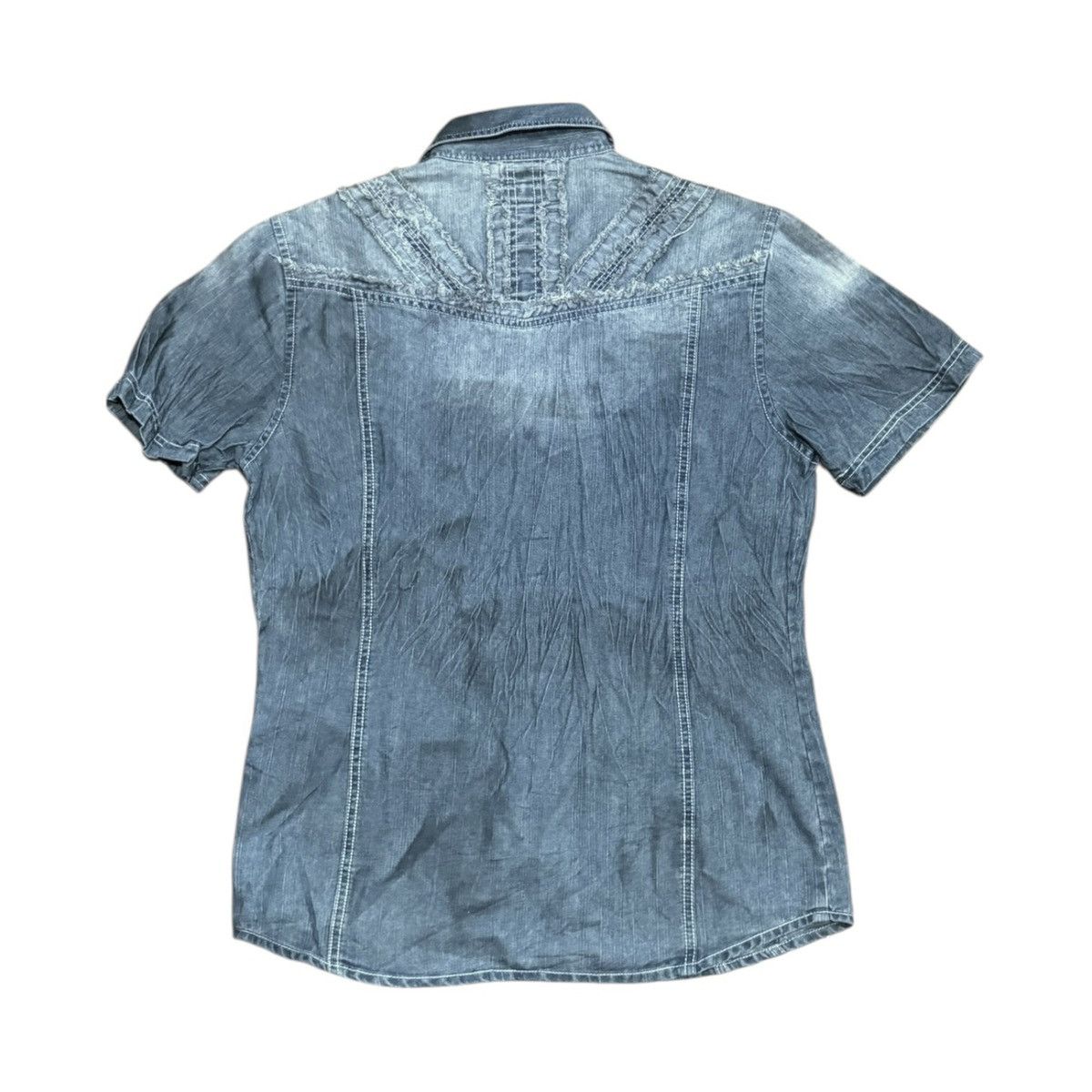 In The Attic 2000 GRUNGE PUNK DISTRESSED BUTTON UP BRAND IN THE ATTIC Size US M / EU 48-50 / 2 - 2 Thumbnail