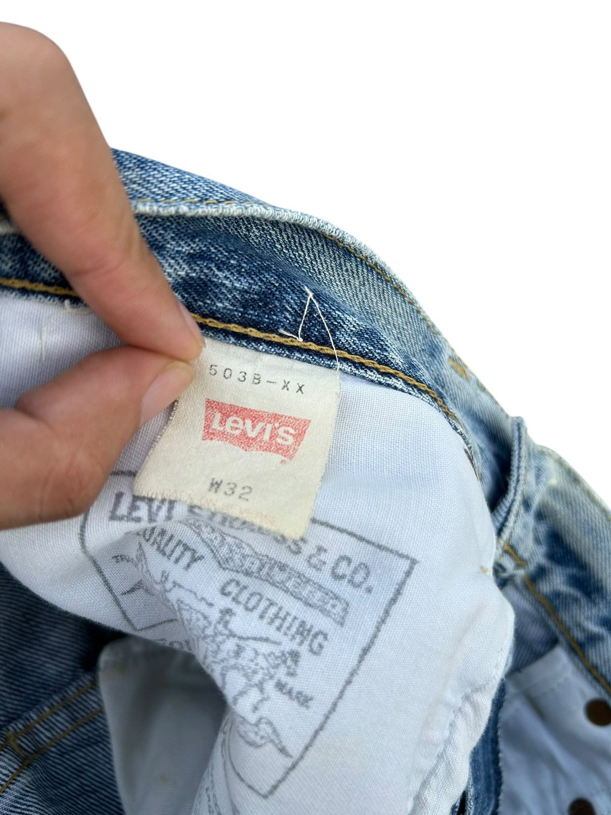 Kapital Vintage Levis Big E Selvedge Distressed Denim Jeans Size US 31 - 4 Thumbnail