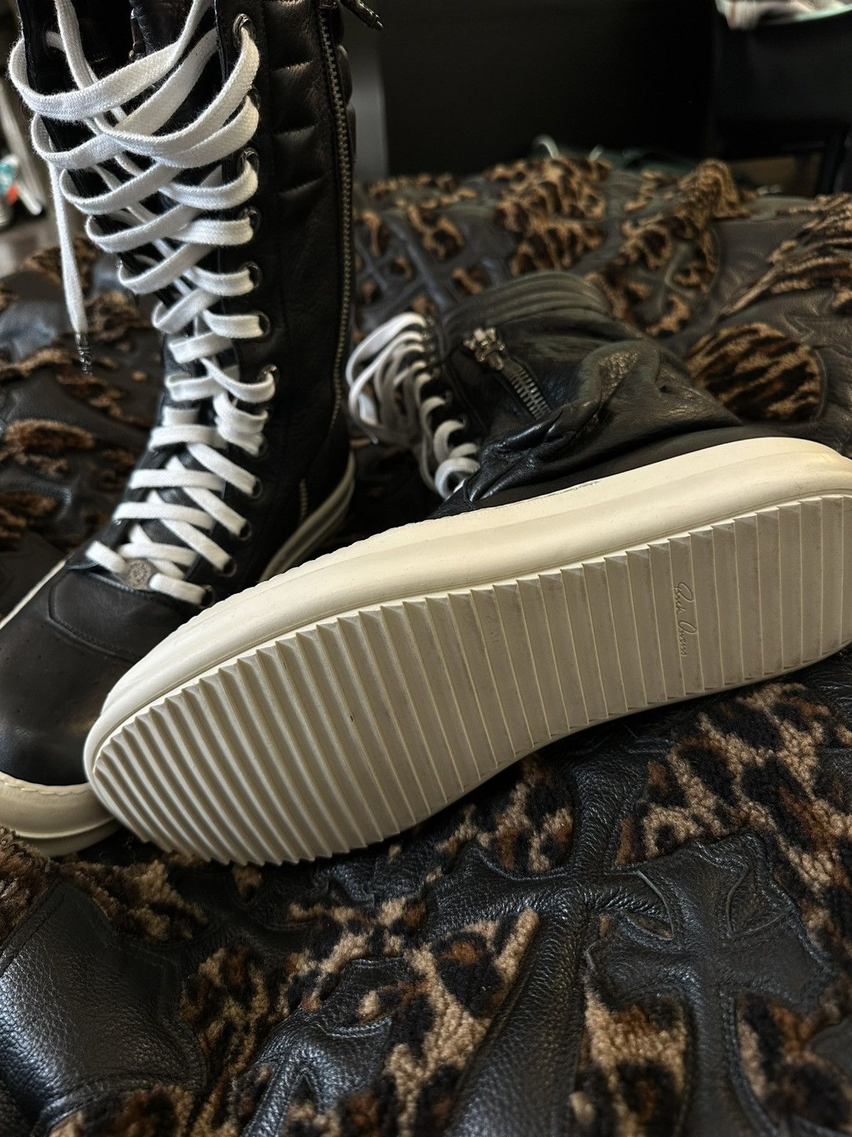 Chrome Hearts × Rick Owens CHROME HEARTS x RICK OWENS CARGOBASKETS SZ 12 Size US 12 / EU 45 - 7 Thumbnail