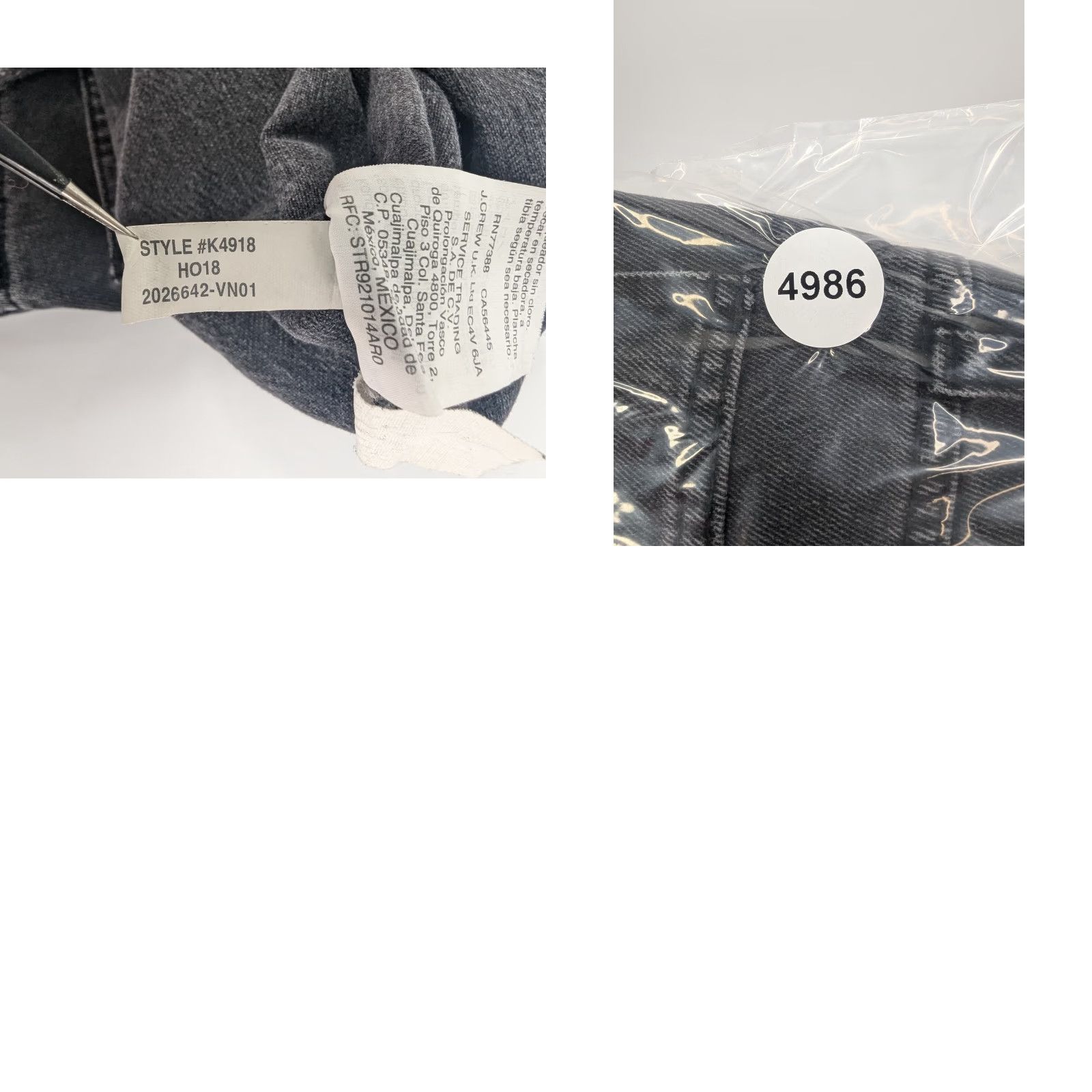Madewell Madewell Rigid Mini Jean Skirt Sz 23 Black Lunar Wash Denim A-Line Raw Hem K4918 Size 40" / US 18 - 8 Thumbnail