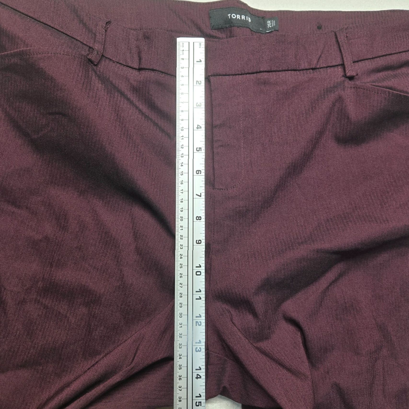 Torrid Torrid Pants Women’s 26 Purple Crop Ankle Stretch Flat Front Rayon Nylon Blend Pants Size 26" / US 2 / IT 38 - 5 Thumbnail
