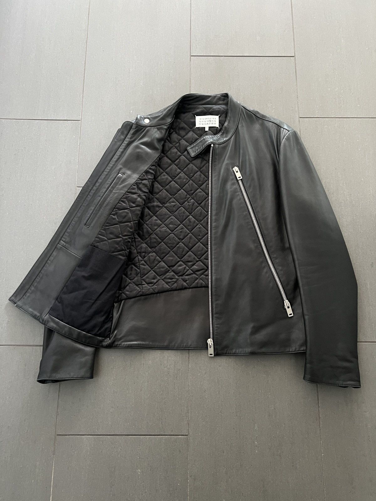 Maison margiela 5 zip leather jacket hotsell