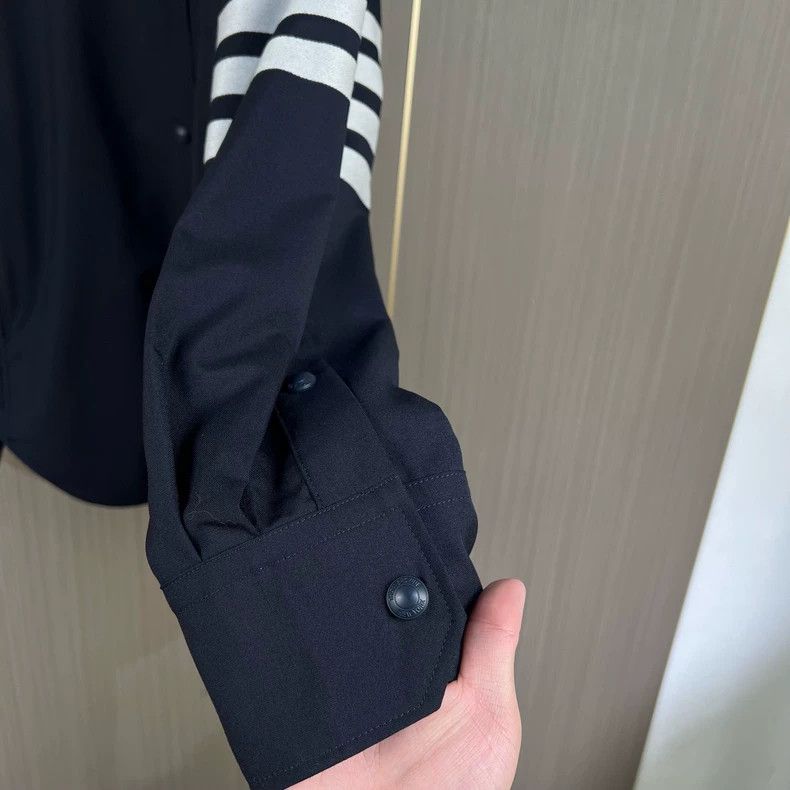 Thom Browne Thom Browne size2 Wool striped four-barrel shirt jacket Size US M / EU 48-50 / 2 - 4 Thumbnail