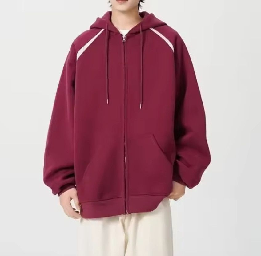 Japanese Brand × Vintage Y2K Wide Hood Stripe Patch Fleece Zippered Hoodie Size US XL / EU 56 / 4 - 3 Thumbnail