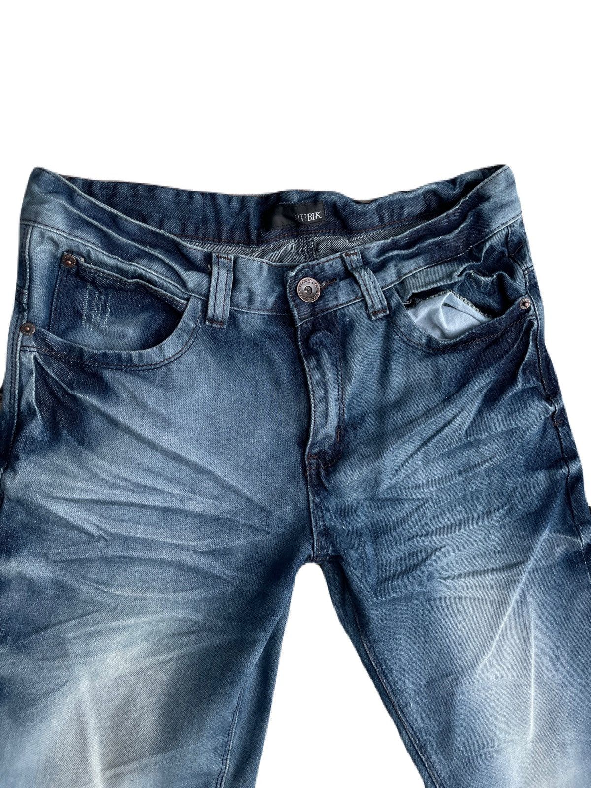 If Six Was Nine 2000s RUBIK Vkei Distressed Flare Jeans Japanese archive Size US 31 - 5 Thumbnail