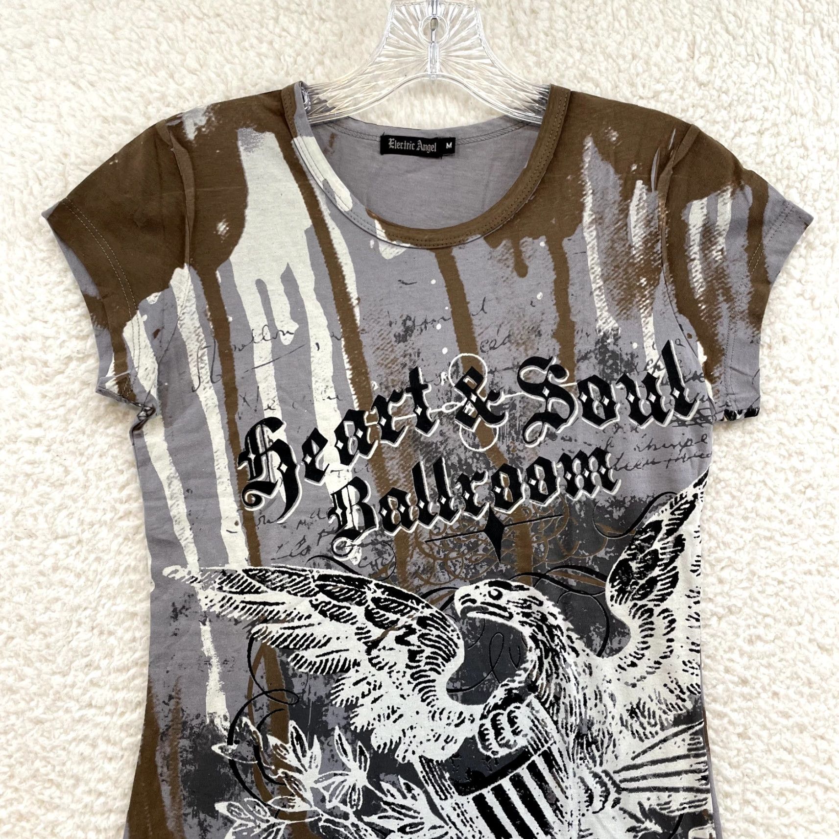 Vintage VINTAGE Electric Angel Shirt M Brown Cyber Grunge Size M / US 6-8 / IT 42-44 - 3 Thumbnail
