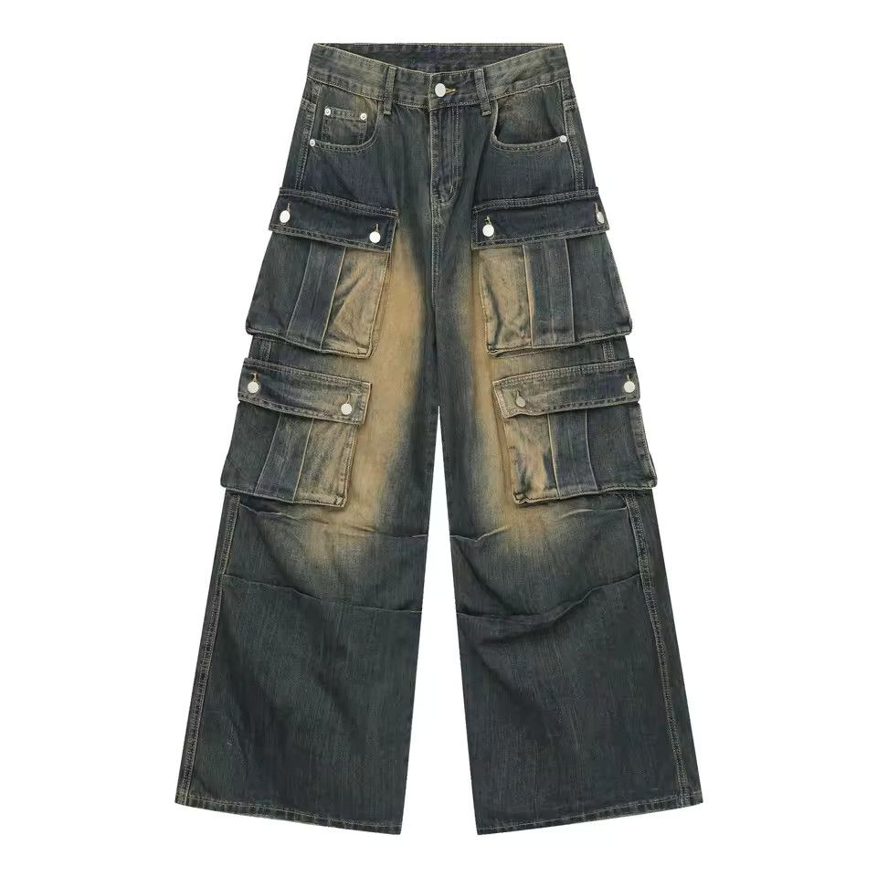 Jean × Vintage Cargo Style Baggy Jeans Multi-Pocket Size US 30 / EU 46 - 3 Thumbnail