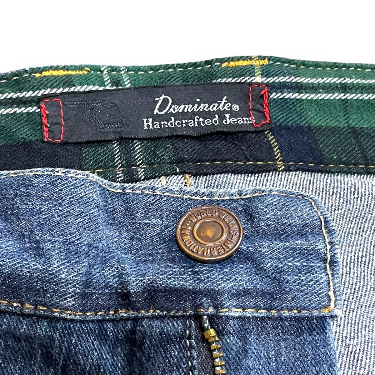 Le Grande Bleu (L.G.B.) DOMINATED HANDCRAFTED LOVEROCK DOUBLE WAIST SPIRAL CUT JEANS Size US 30 / EU 46 - 12 Thumbnail