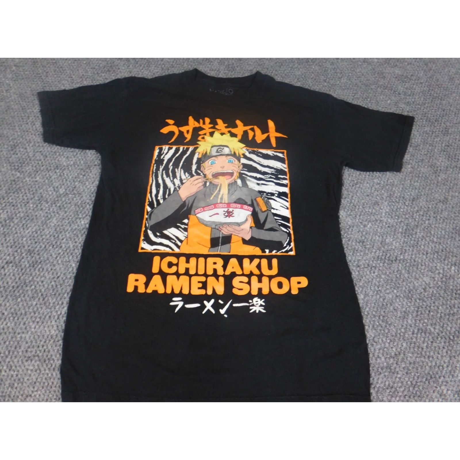 Vintage Naruto Mens Shirt M Black Short Sleeve Crew Neck Logo Knit Cotton T-Shirt Naruto Logo Graphic Shippuden Vintage No Size US M / EU 48-50 / 2 - 2 Thumbnail