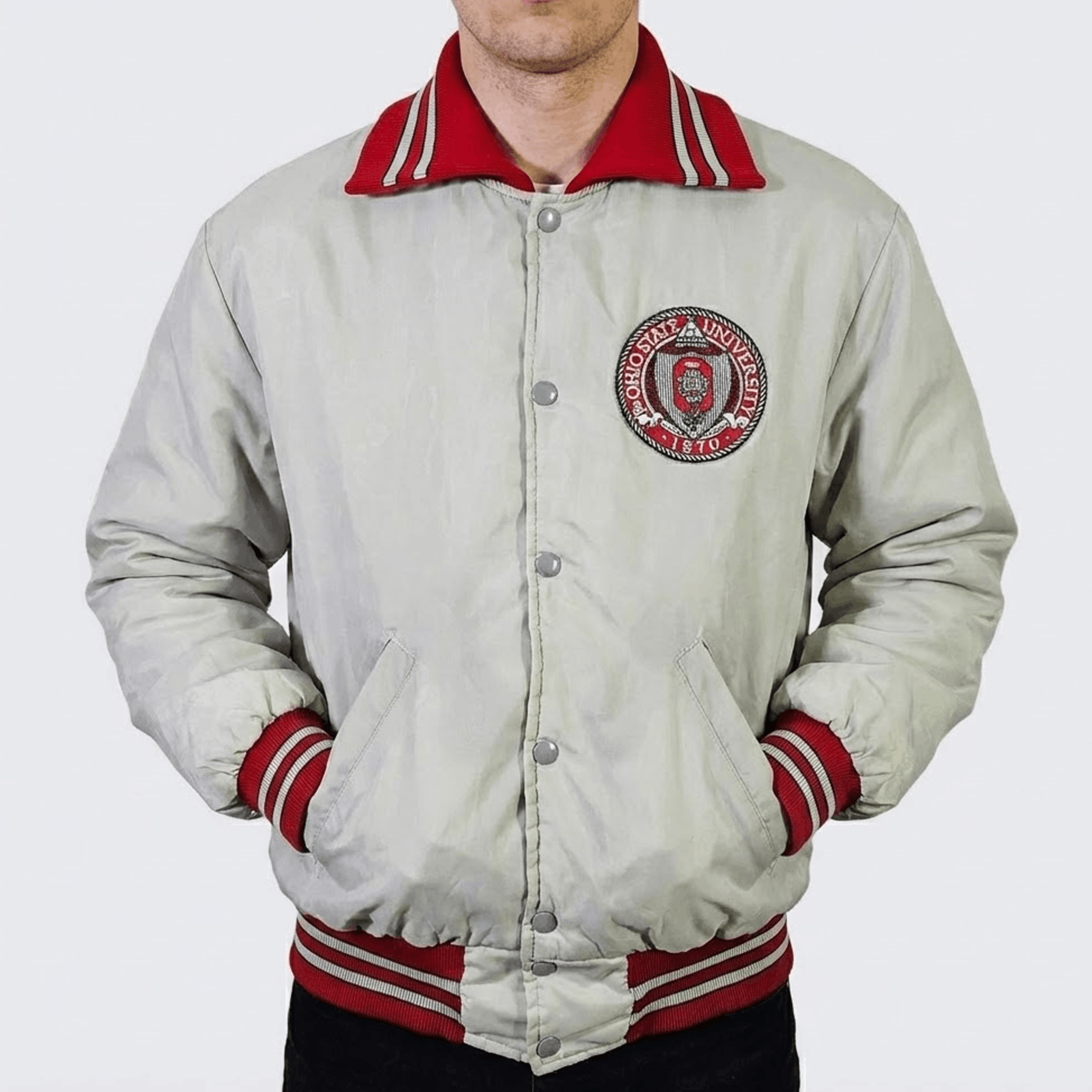 NCAA Ohio State Buckeyes Vintage 70s Varsity Bomber Jacket Size US M / EU 48-50 / 2 - 4 Thumbnail