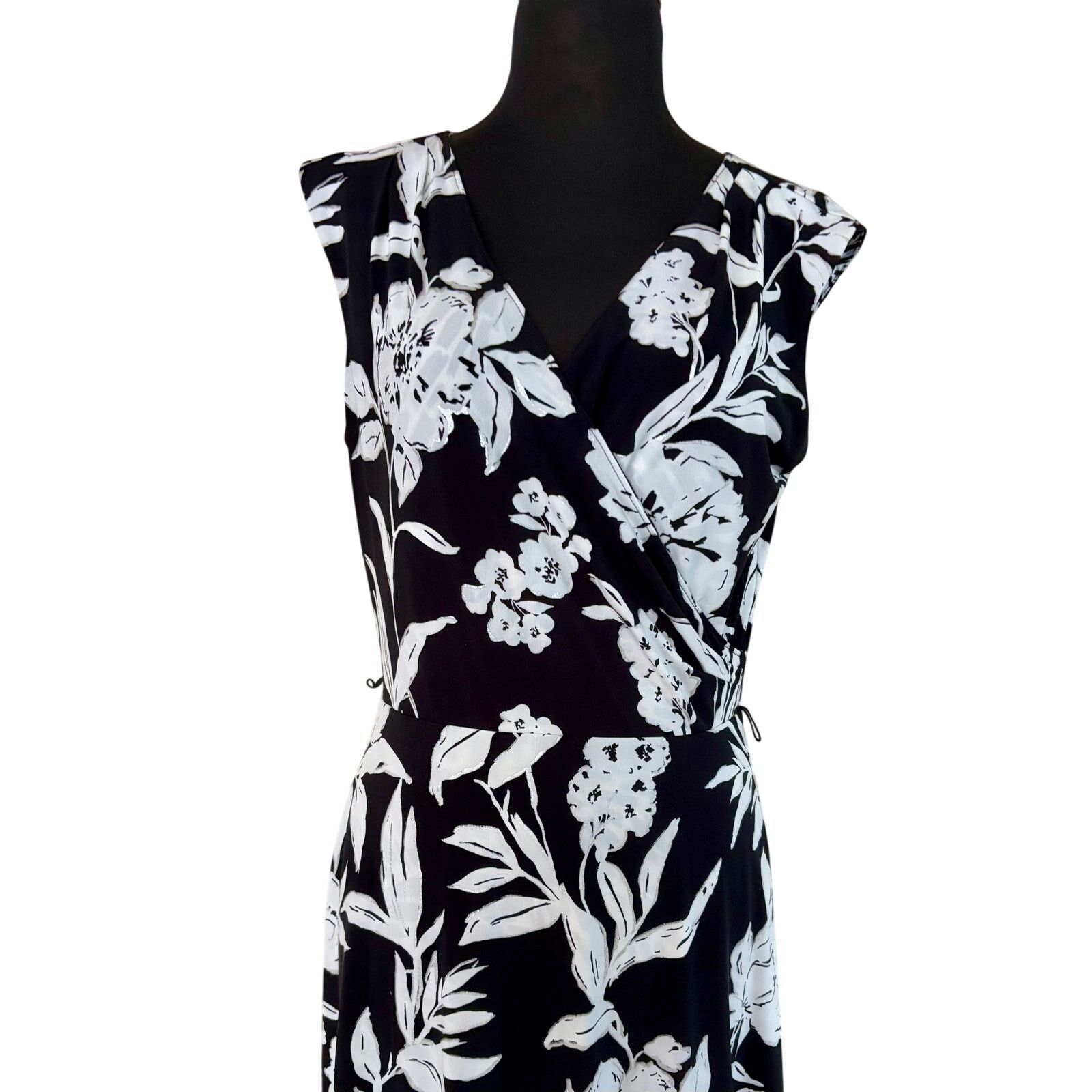 White House Black Market WHBM White House Black Market Faux Wrap Reversable Dress Size L / US 10 / IT 46 - 2 Thumbnail