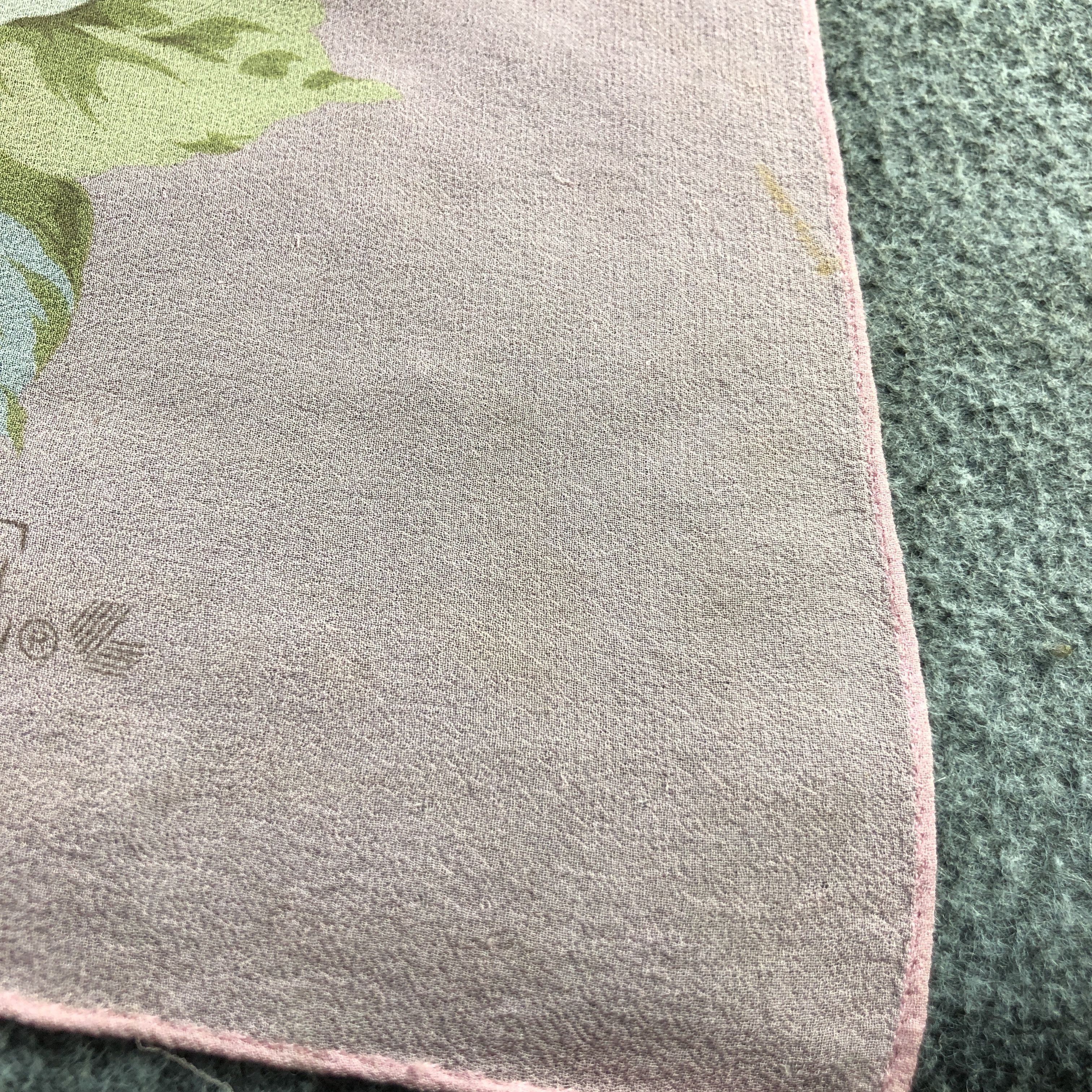 Vintage Elle Floral Silk Scarf M1349 Size ONE SIZE - 6 Thumbnail