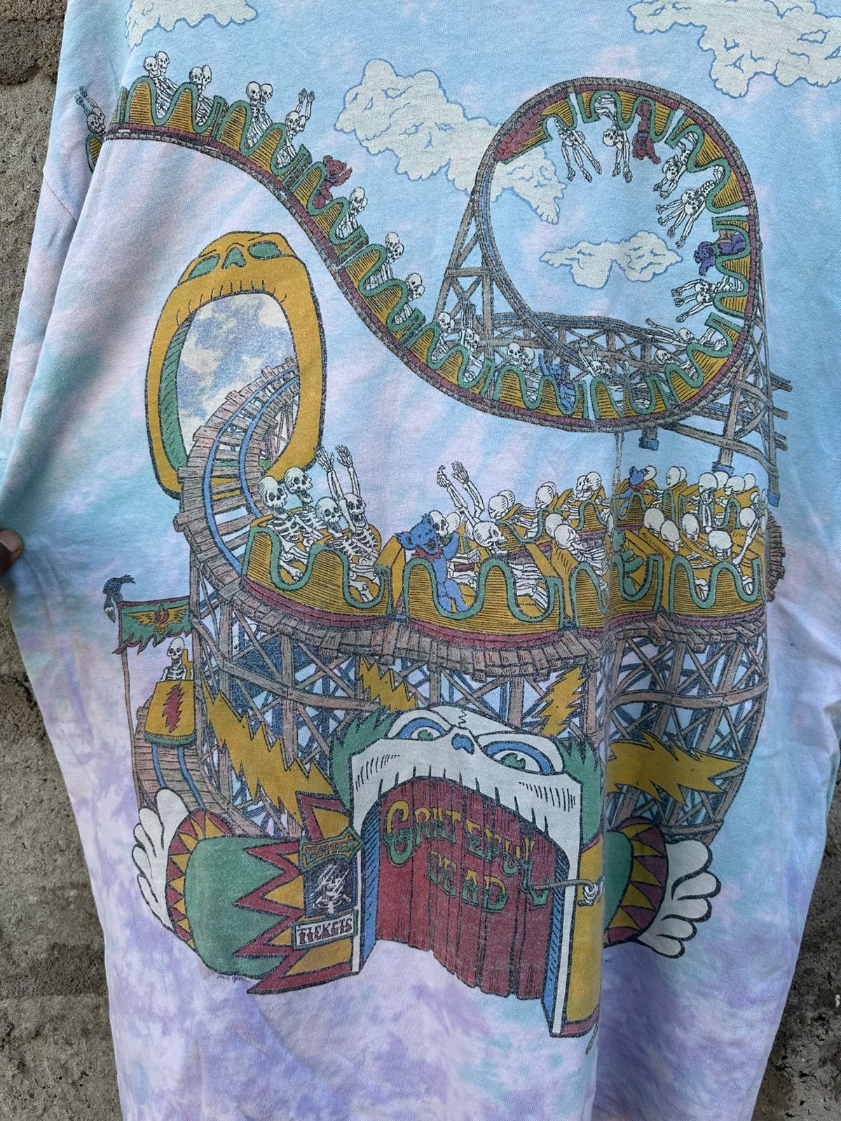 Grateful Dead × Vintage 1993 Vintage The Greatful Dead Roller Coaster T-shirt Size US XL / EU 56 / 4 - 3 Thumbnail
