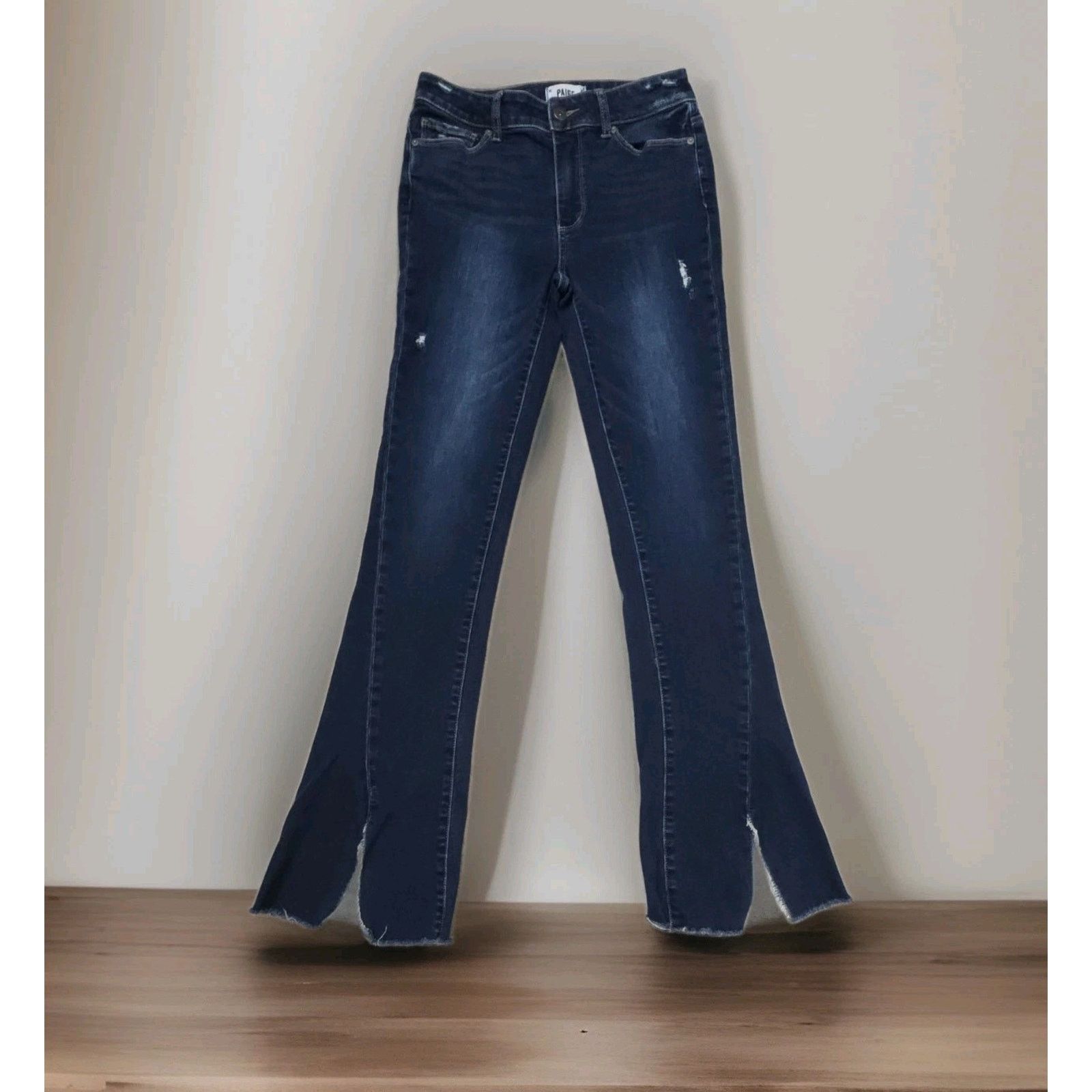 Paige Paige Jeans Womens High Rise Lou Lou Flare Leg Denim 28 Size 28" / US 6 / IT 42 - 3 Thumbnail