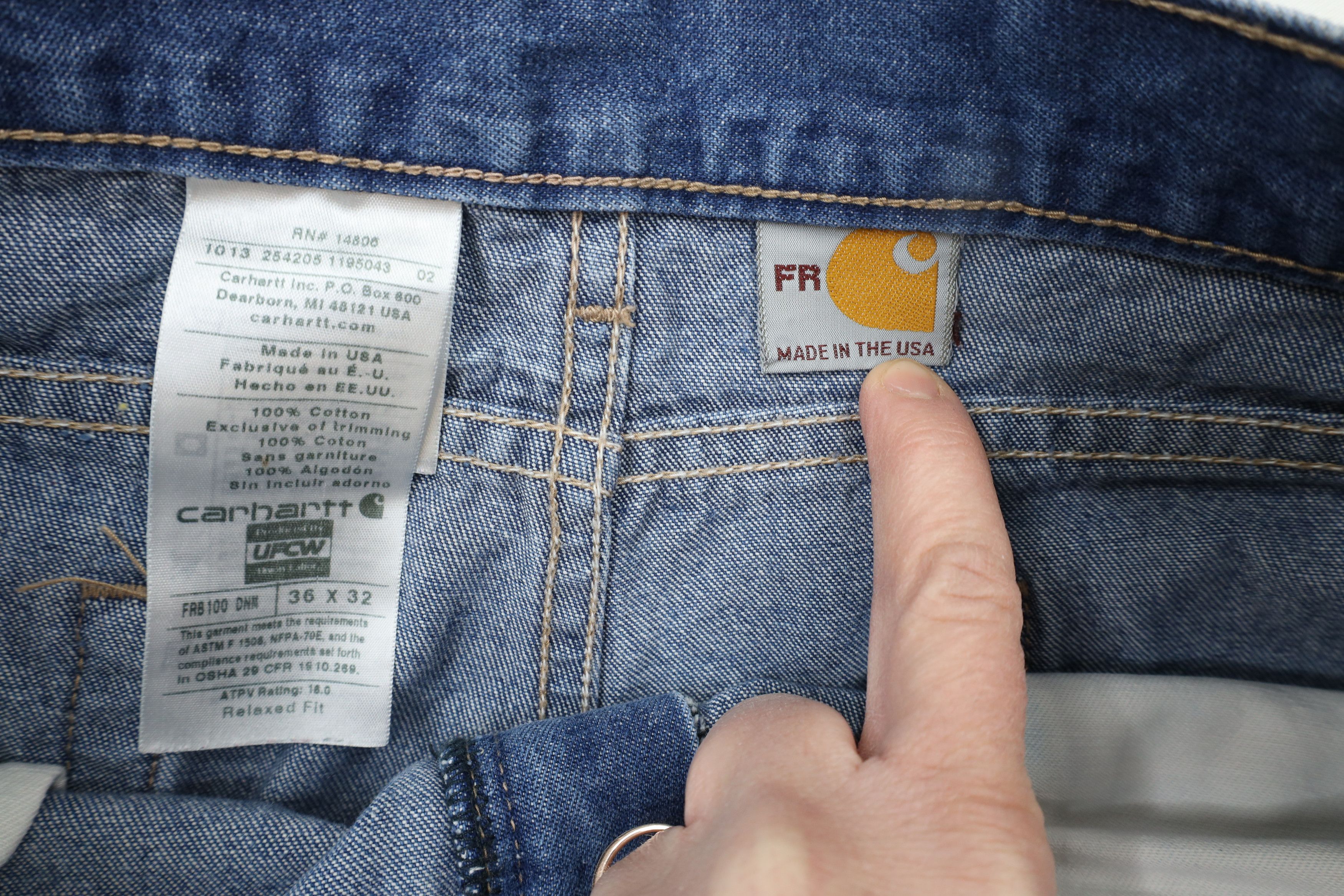 Carhartt × Vintage Vintage Carhartt FR Denim Jeans Fire Flame Resistant Size US 36 / EU 52 - 10 Thumbnail