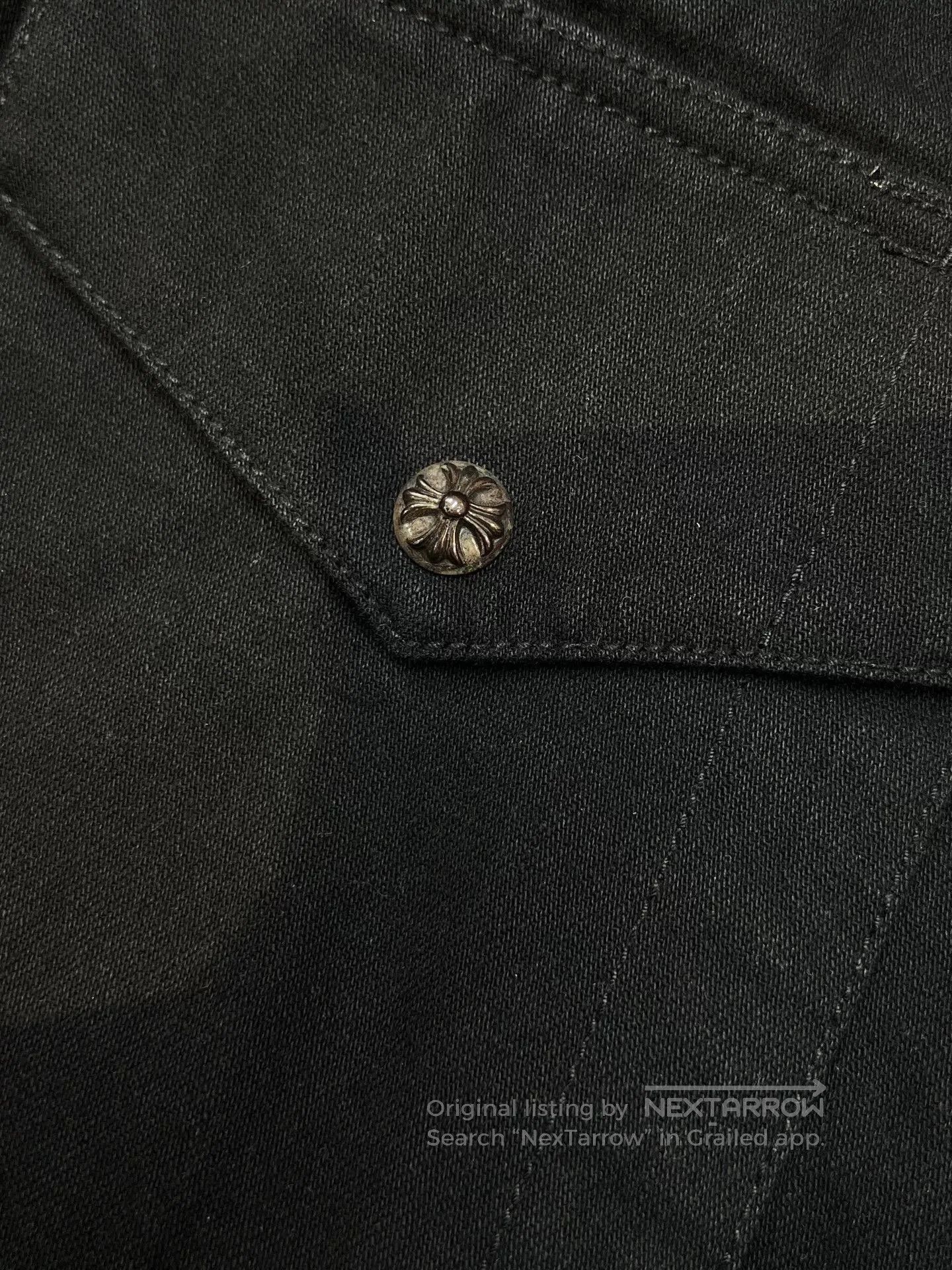 Chrome Hearts Chrome Hearts Denim Cross Leather Patch Shirt. Size US XL / EU 56 / 4 - 3 Thumbnail