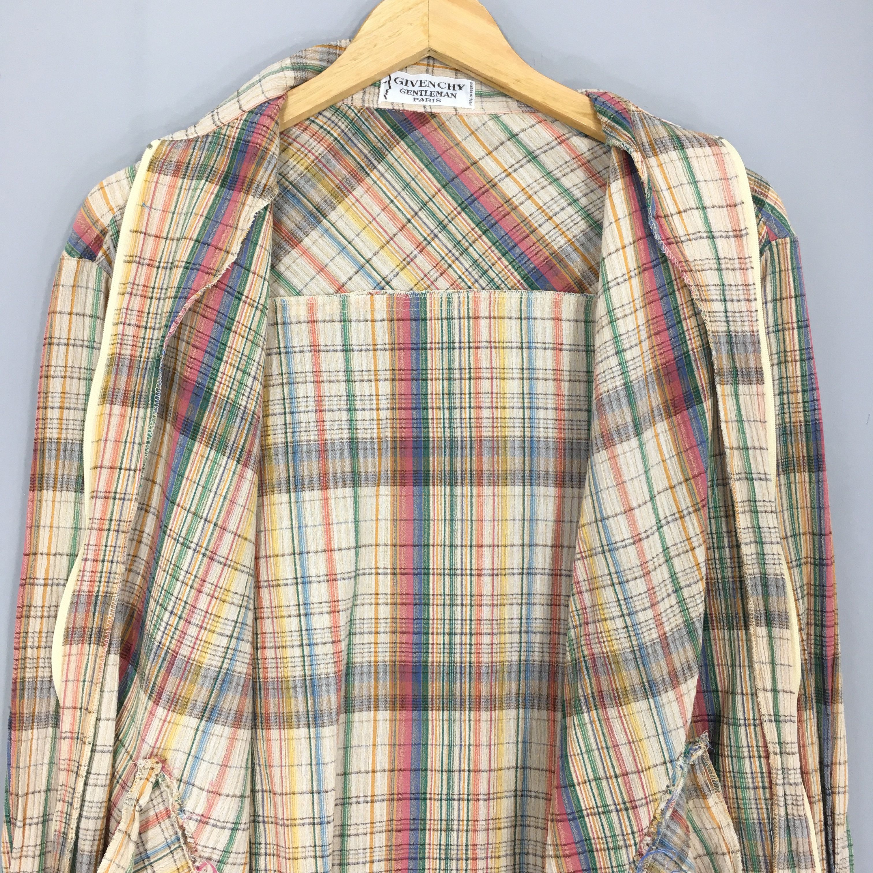 Givenchy × Vintage Vintage Givenchy Paris Checkered Cotton Jacket Medium Size US M / EU 48-50 / 2 - 8 Thumbnail