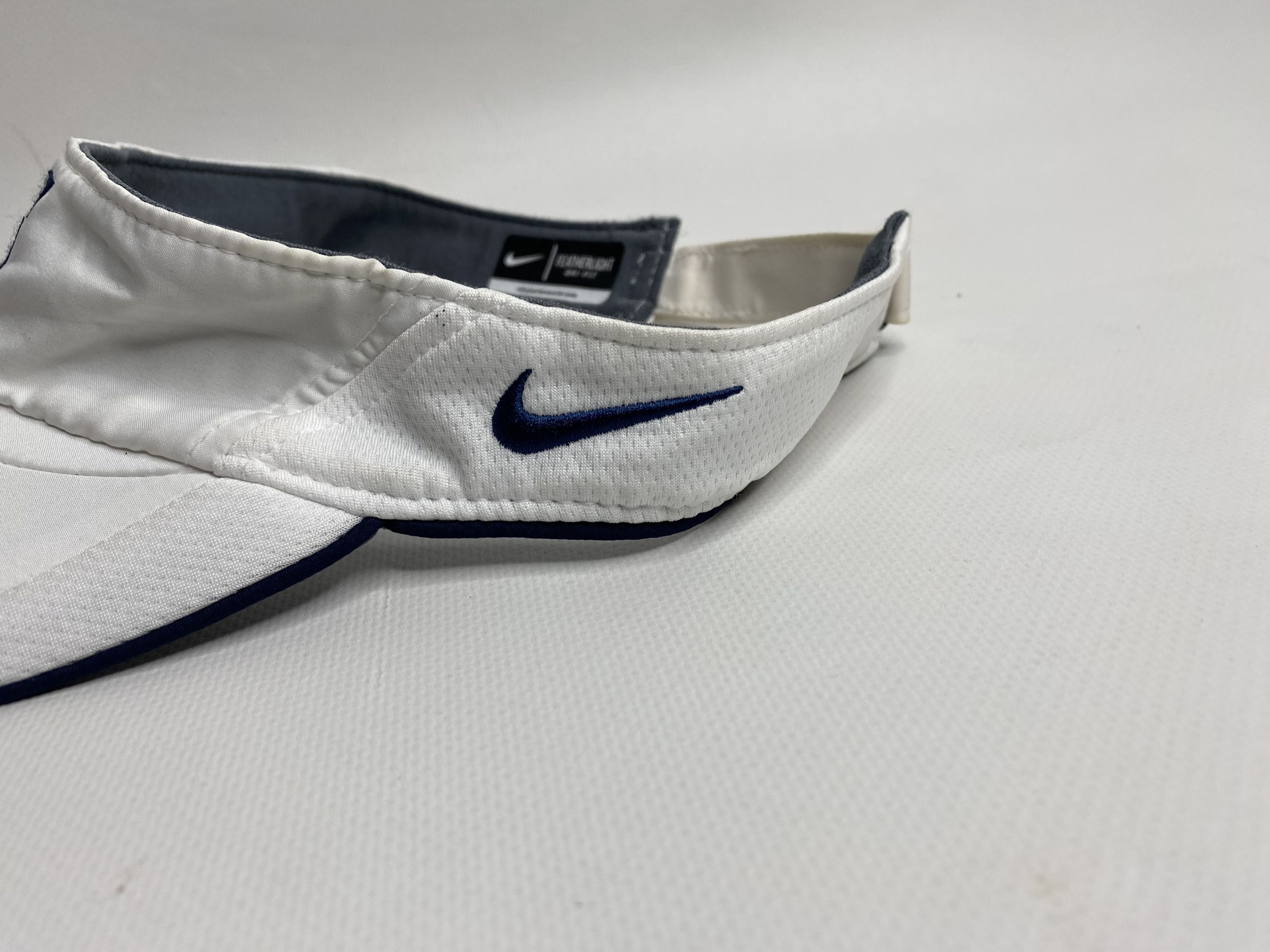 Nike × Vintage NIKE ROGER FEDERER VISOR HAT CAP WHITE EMBROIDED LOG RF Size ONE SIZE - 3 Thumbnail