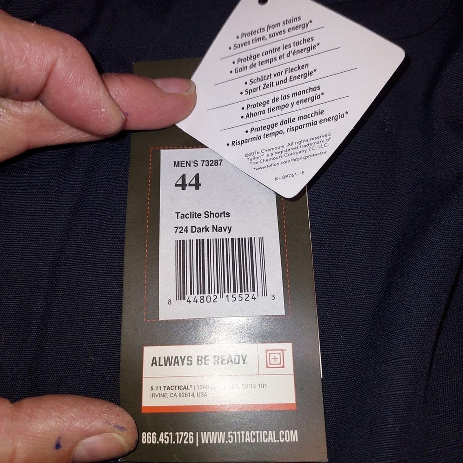 Other 5.11 Tactical Taclite Pro 9" Shorts Blue Cargo Teflon Pants Size US 44 / EU 60 - 6 Thumbnail