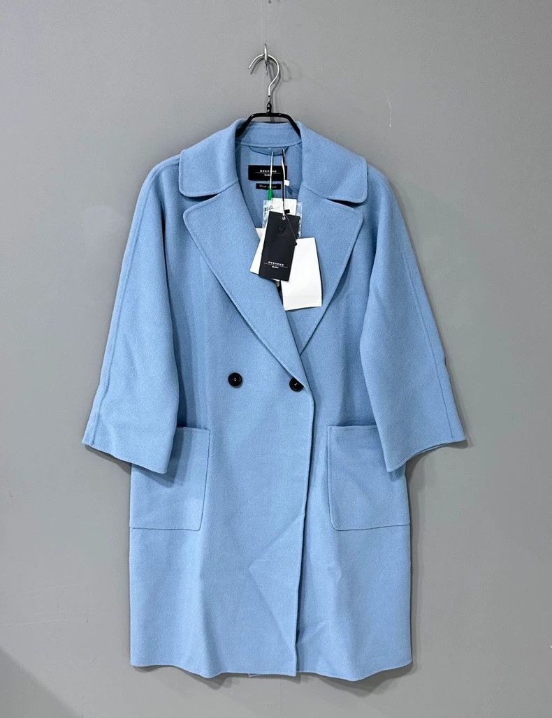Max Mara Max Mara Light blue wool coat Size S / US 4 / IT 40 - 1 Thumbnail