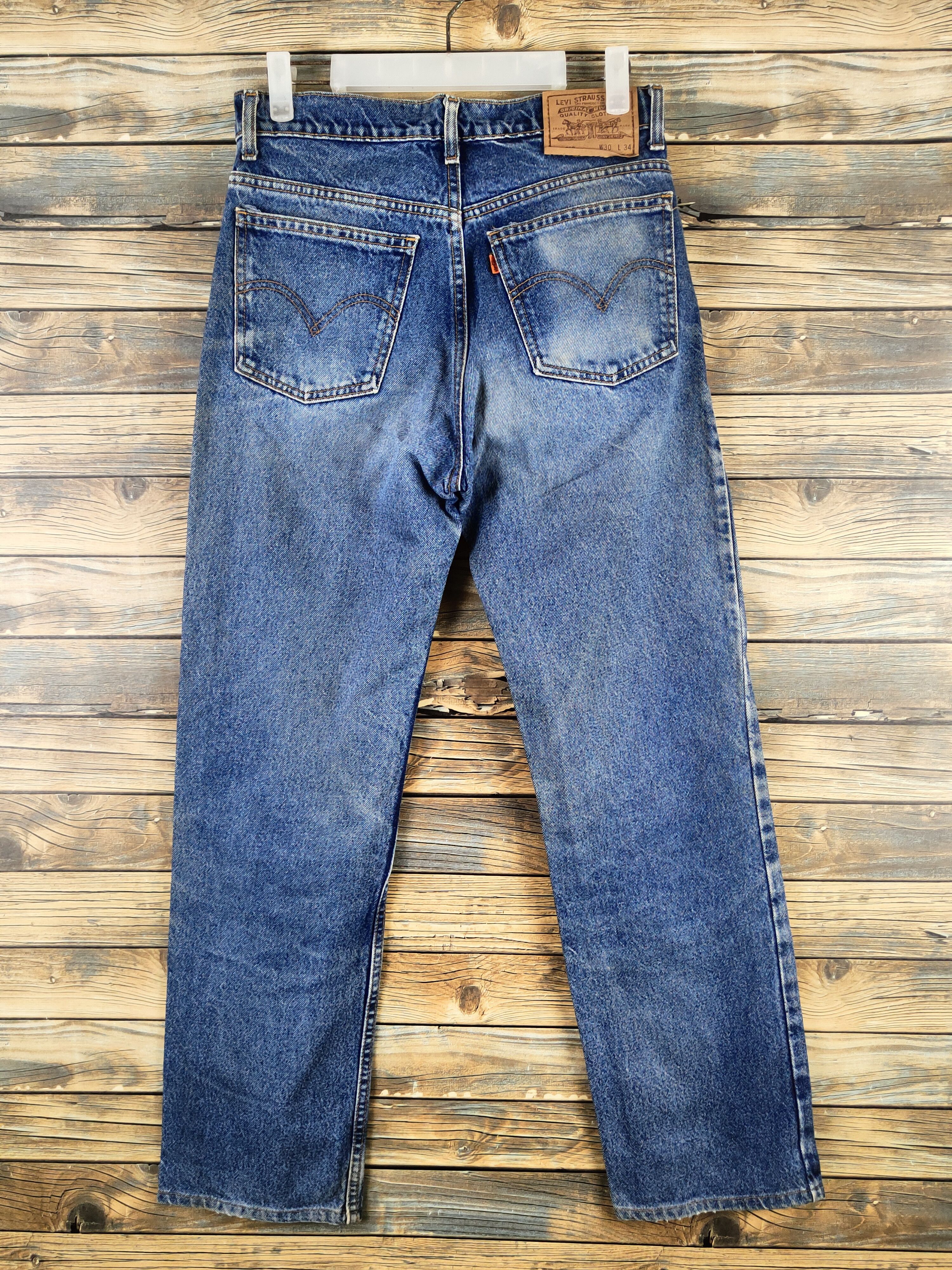 Levi's Levi's Blue Orange tab Distressed Ripped Jeans #S2838 Size US 29 - 7 Thumbnail