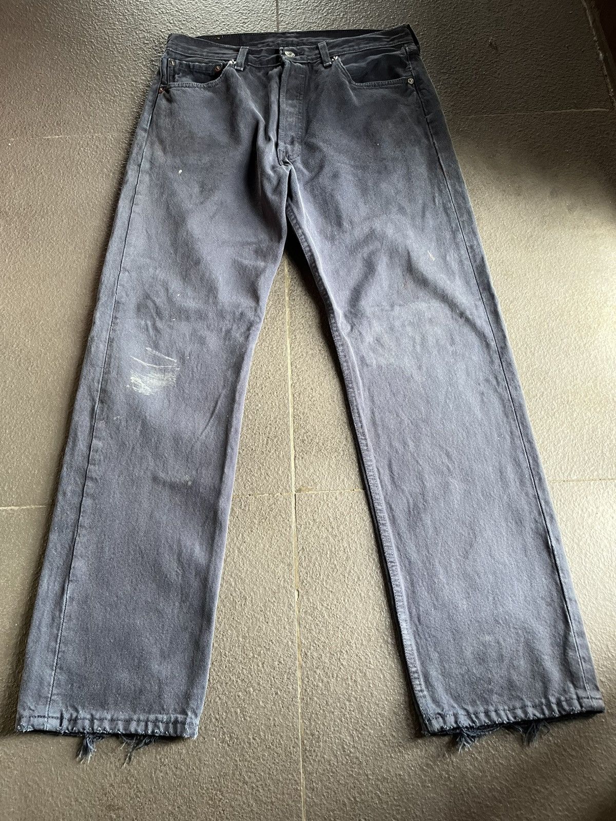 Levi's 34X32 Late 90’s Levi’s 501 Dye Black Distressed Faded Size US 32 / EU 48 - 1 Thumbnail