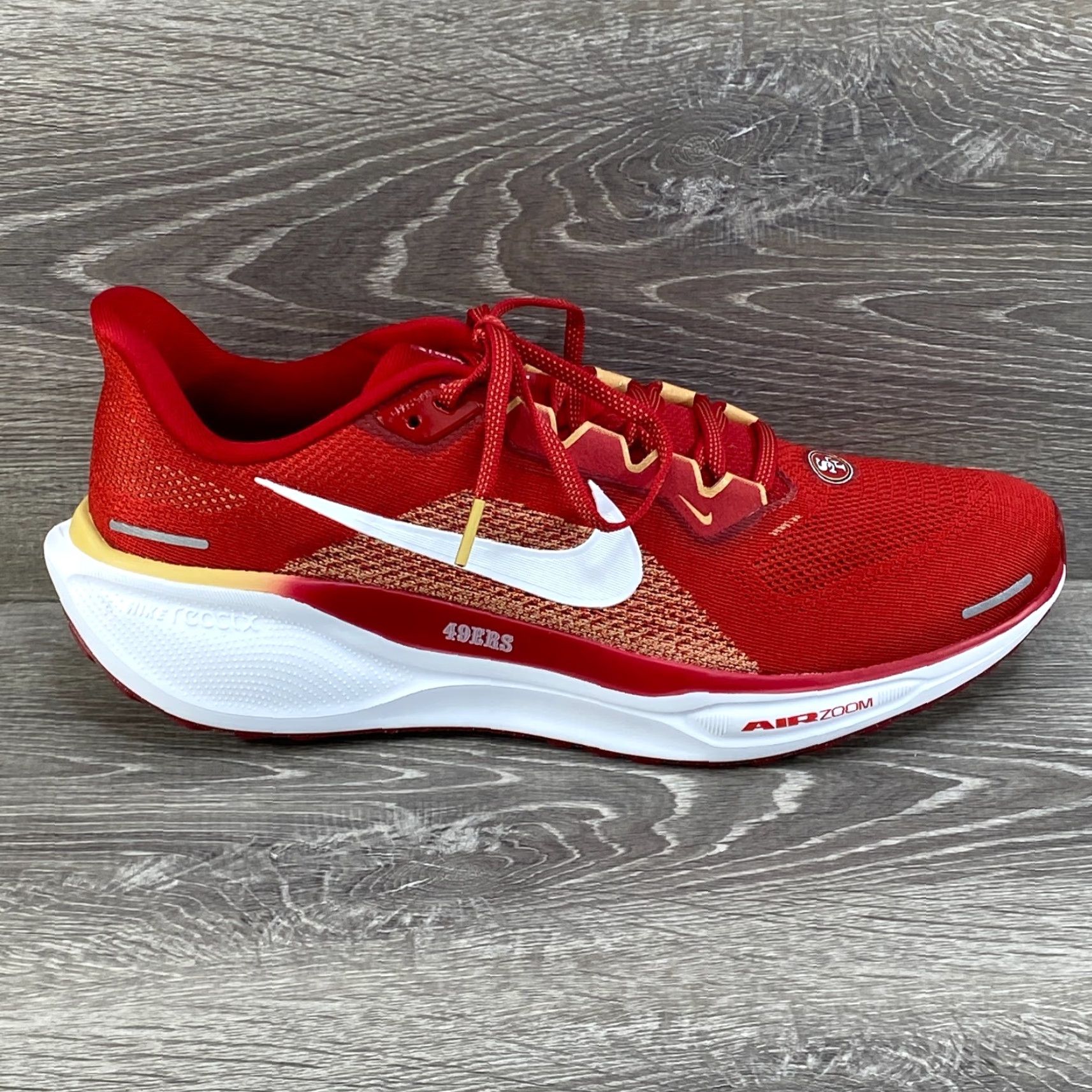 Nike Nike Air Zoom Pegasus 41 Mens 11.5 San Francisco 49ers Red NFL Football Shoe NEW Size US 11 / EU 44 - 2 Thumbnail