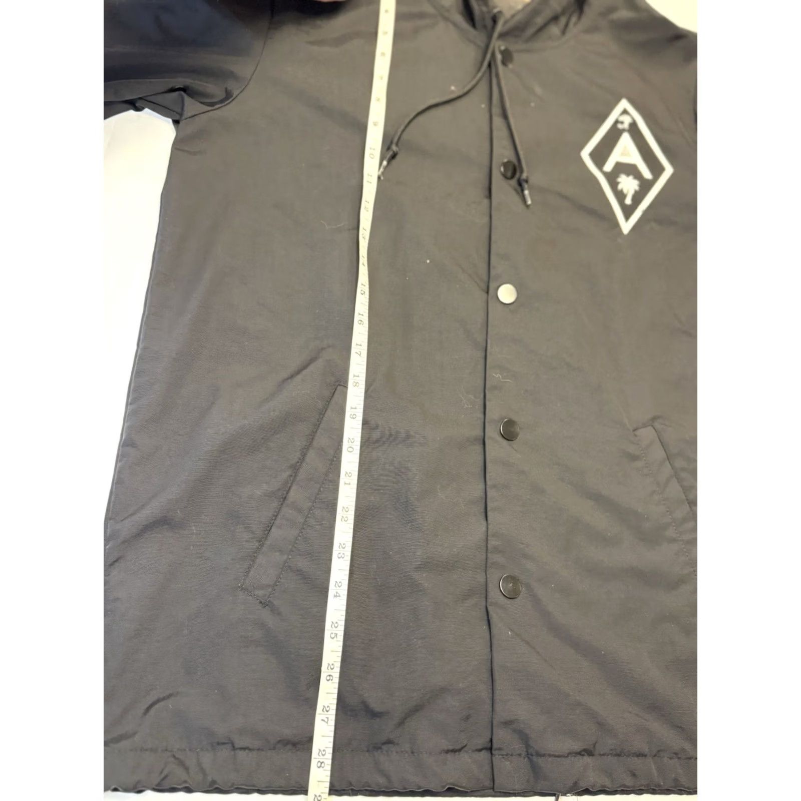 Paradise Actual Pain Jacket Hooded Button Paradise City California Men’s M Black Nylon Baseball City Mens Medium - READ Size US M / EU 48-50 / 2 - 5 Thumbnail