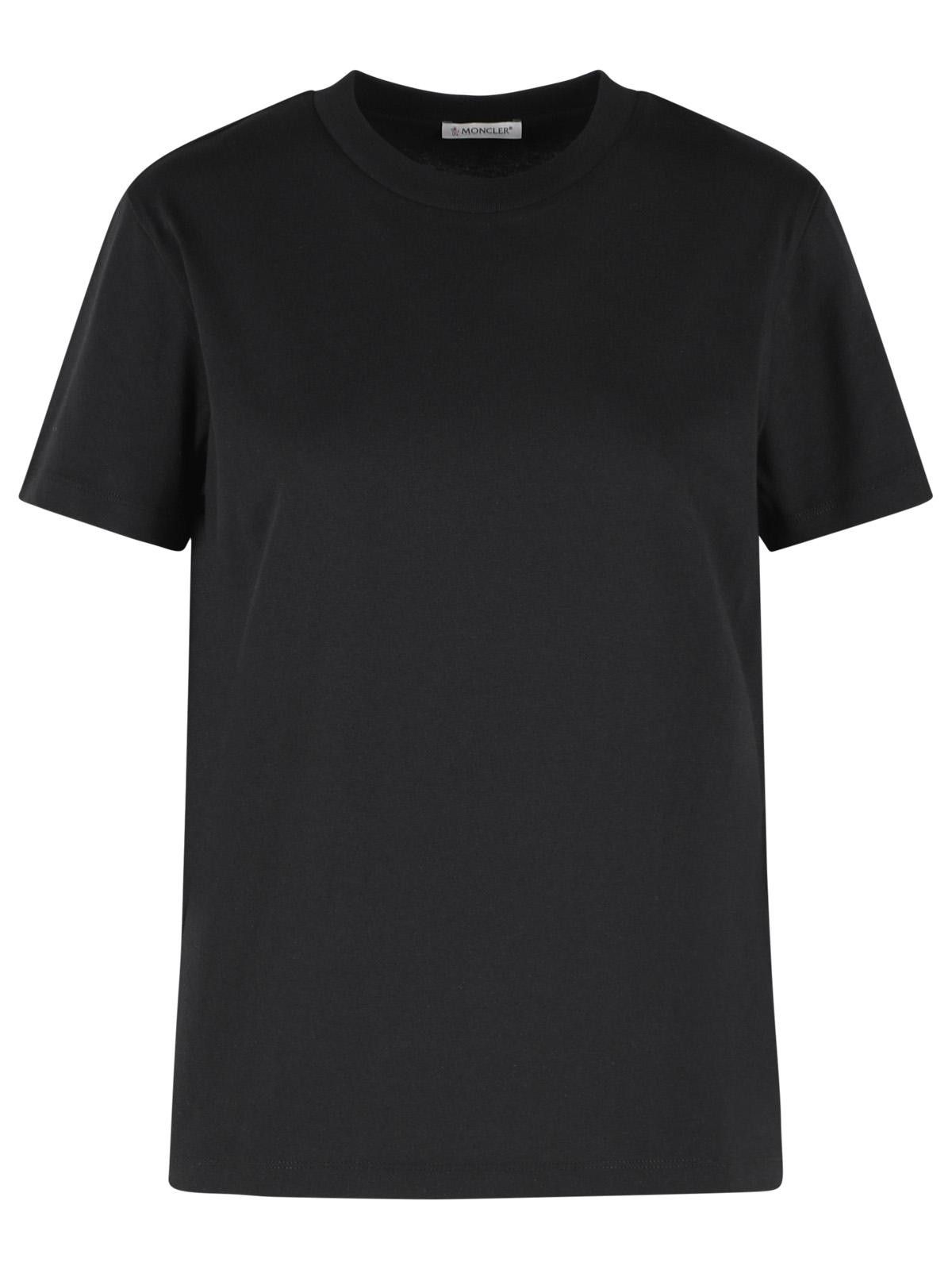 Moncler MONCLER Black Cotton T-Shirt Size S / US 4 / IT 40 - 1 Thumbnail