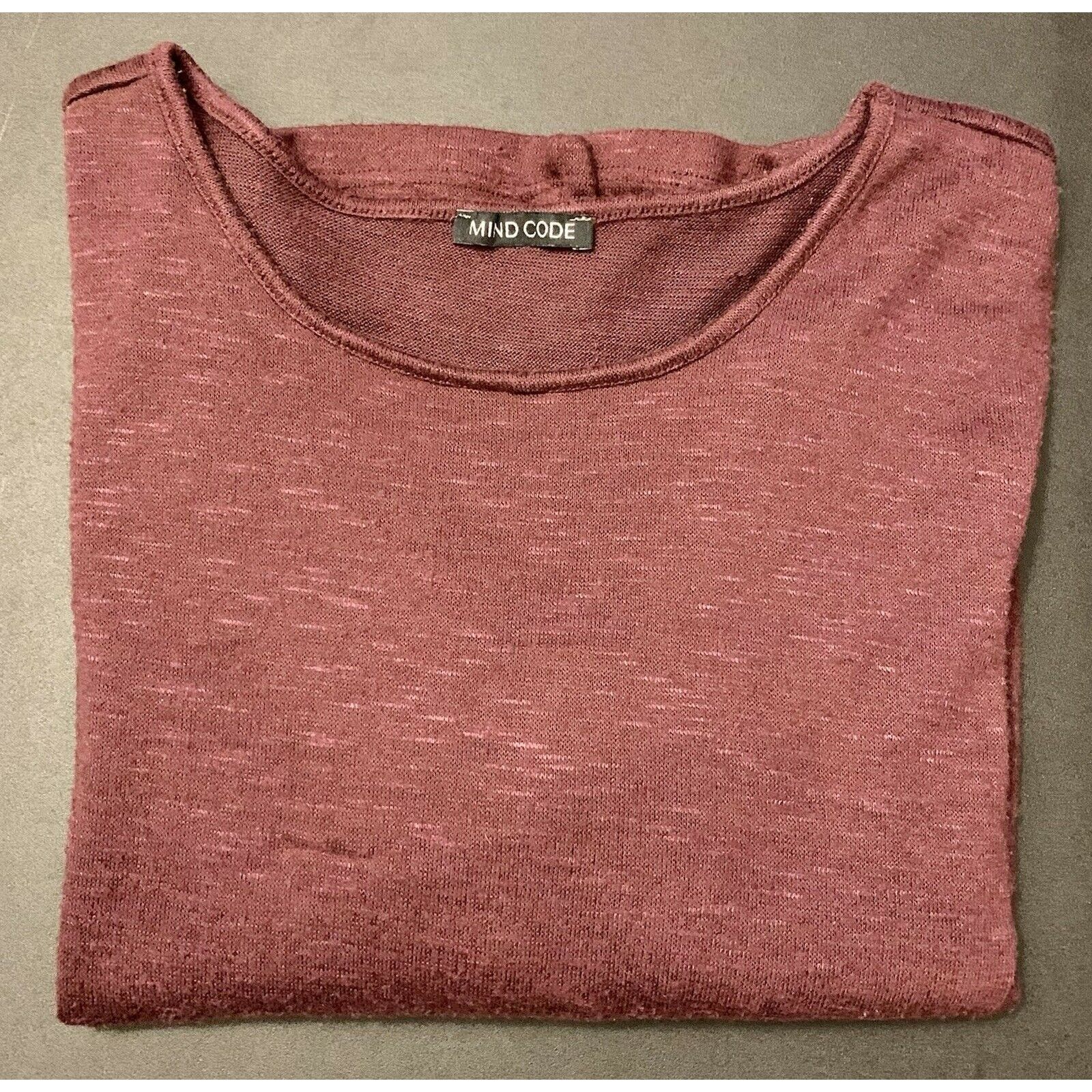 Other Mind Code Women’s Berry Maroon Asymmetrical Pullover SweateR Size US L / EU 52-54 / 3 - 9 Thumbnail