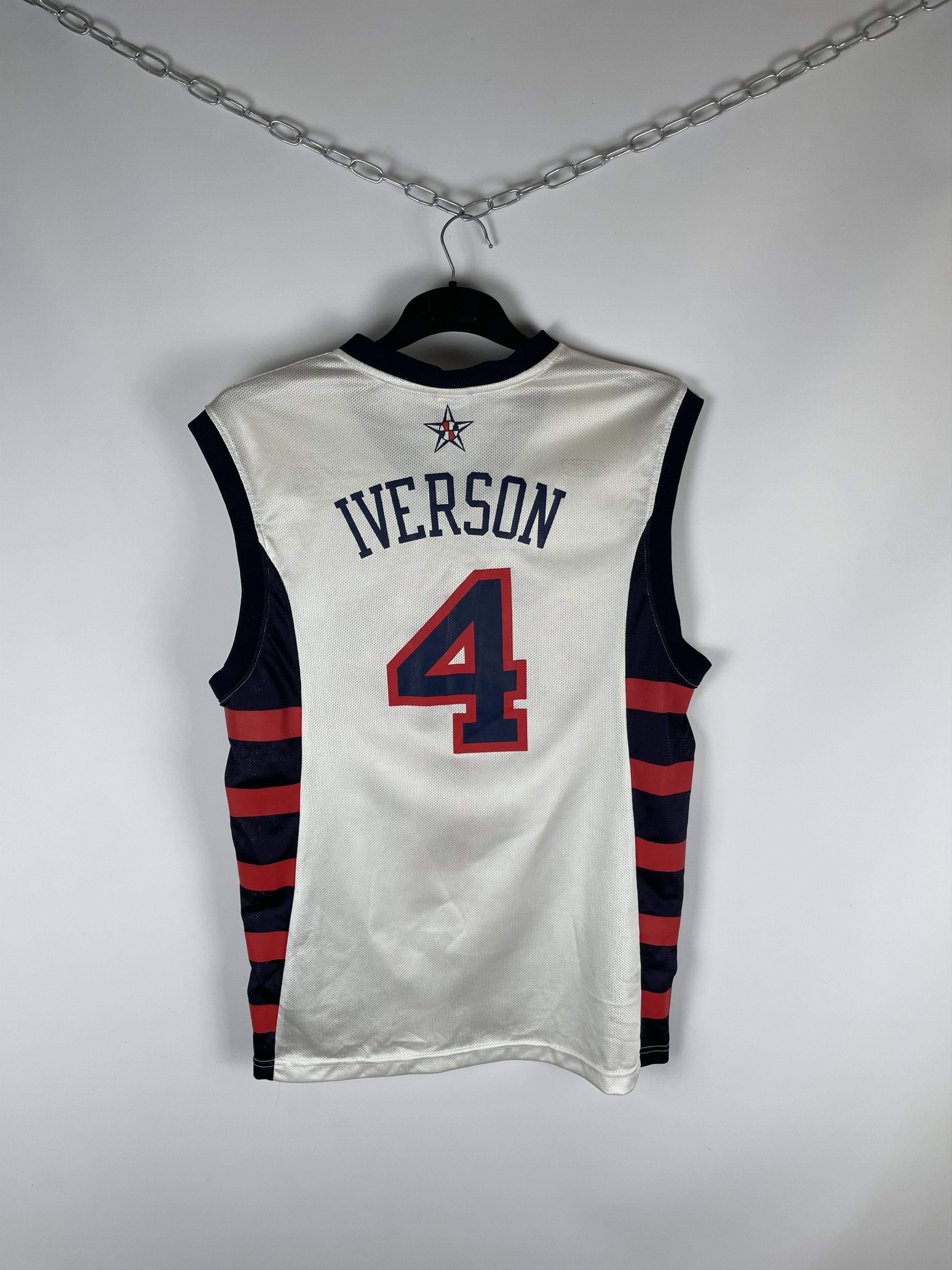 NBA USA REEBOK IVERSON 4 NBA BASKETBALL JERSEY Y2K 90s Size US S / EU 44-46 / 1 - 10 Thumbnail