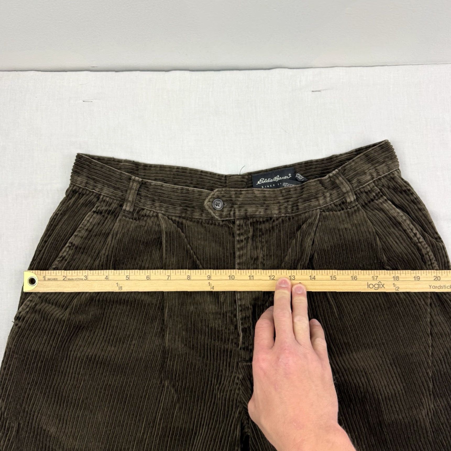Eddie Bauer VINTAGE Eddie Bauer Pants Regular 34x32 Brown Corduroy Hipster Chino Casual Mens 90s Size US 34 / EU 50 - 7 Thumbnail