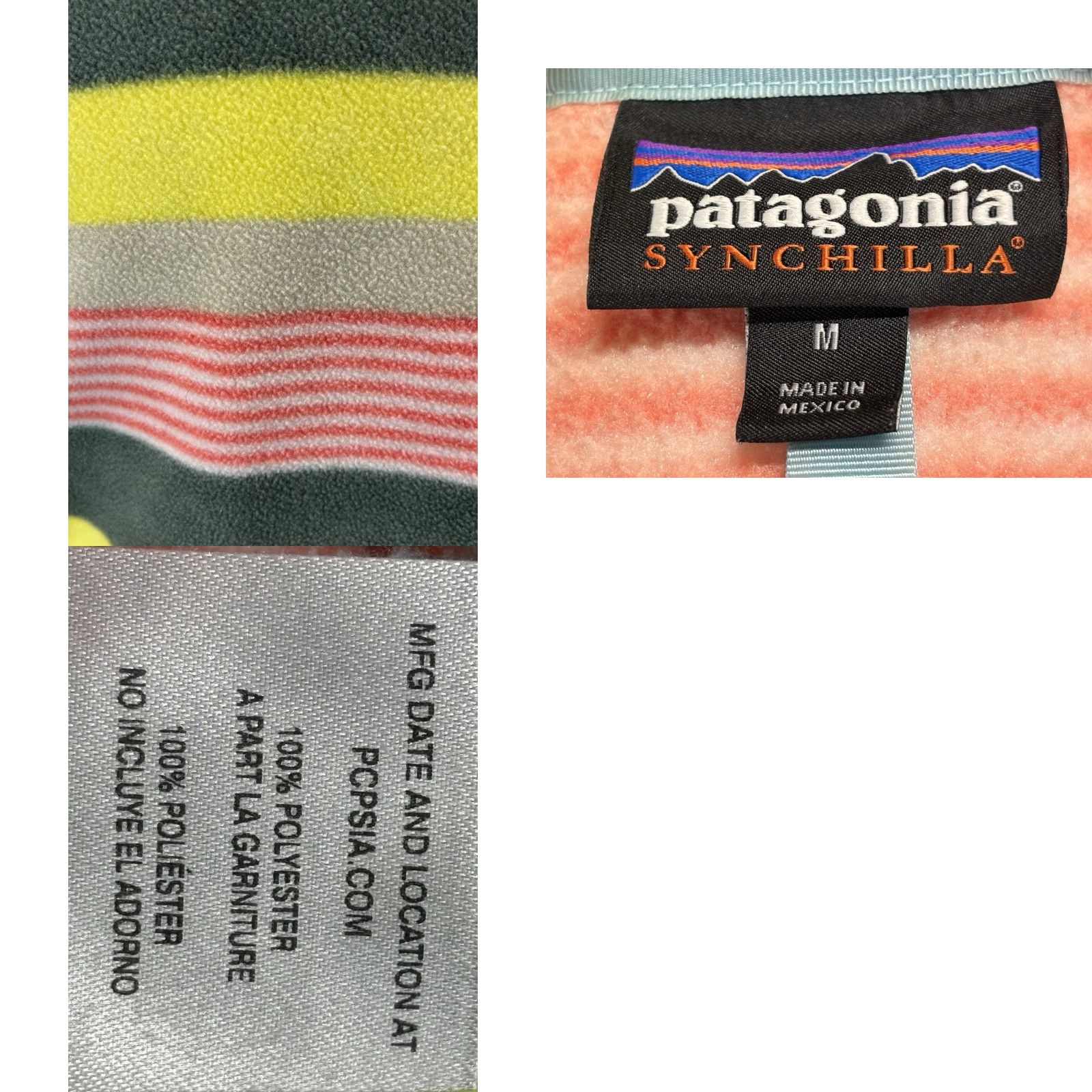 Patagonia Patagonia Synchilla Snap T Fleece Jacket Women’s Medium Stripe Pink Green Size M / US 6-8 / IT 42-44 - 8 Thumbnail