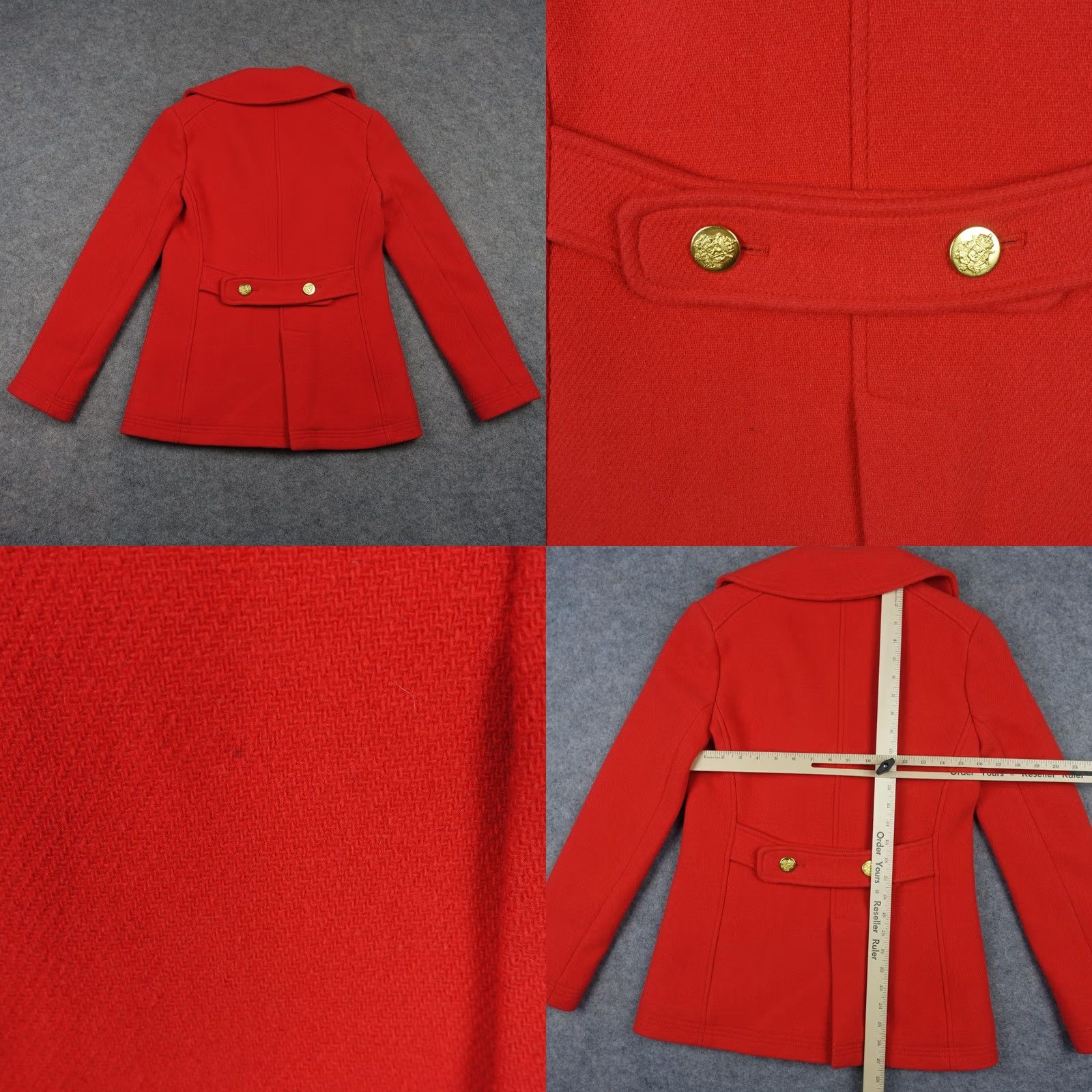 J.Crew J.Crew Coat Womens 2 Red Pea Coat Double Breasted Wool Storm Nello Gori Stadium Cloth Quick Reference: Not applicable Size XS / US 0-2 / IT 36-38 - 8 Thumbnail