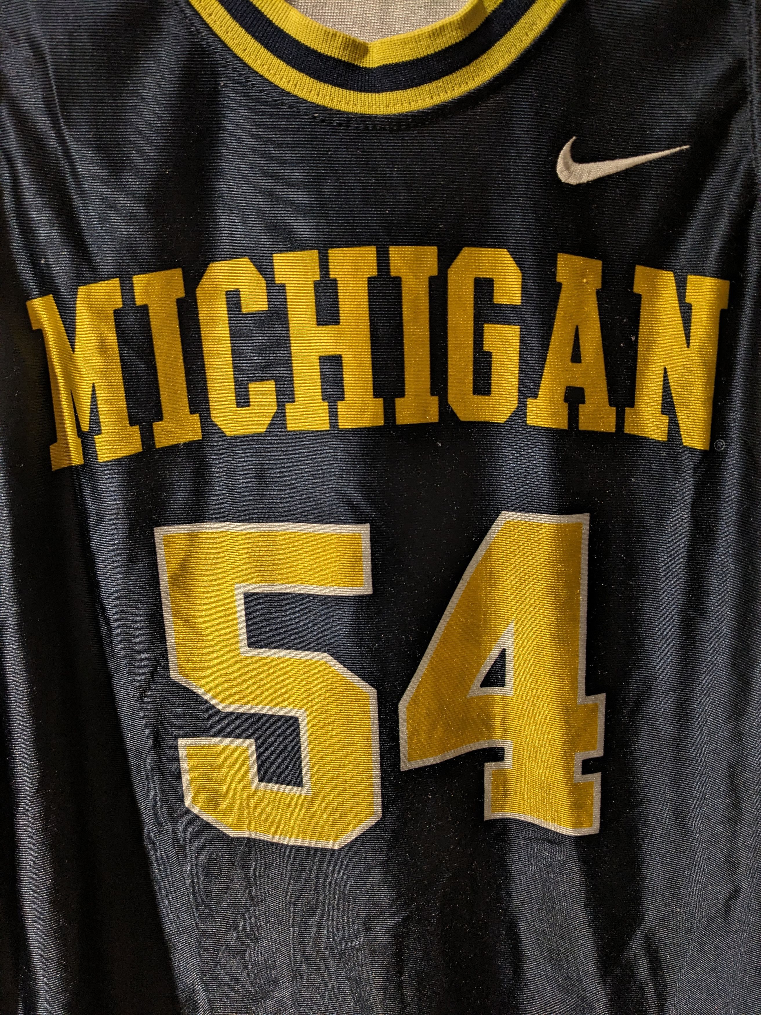 Nike × Vintage Vintage 90s Michigan University Nike Large Basketball Jersey Size US L / EU 52-54 / 3 - 2 Thumbnail