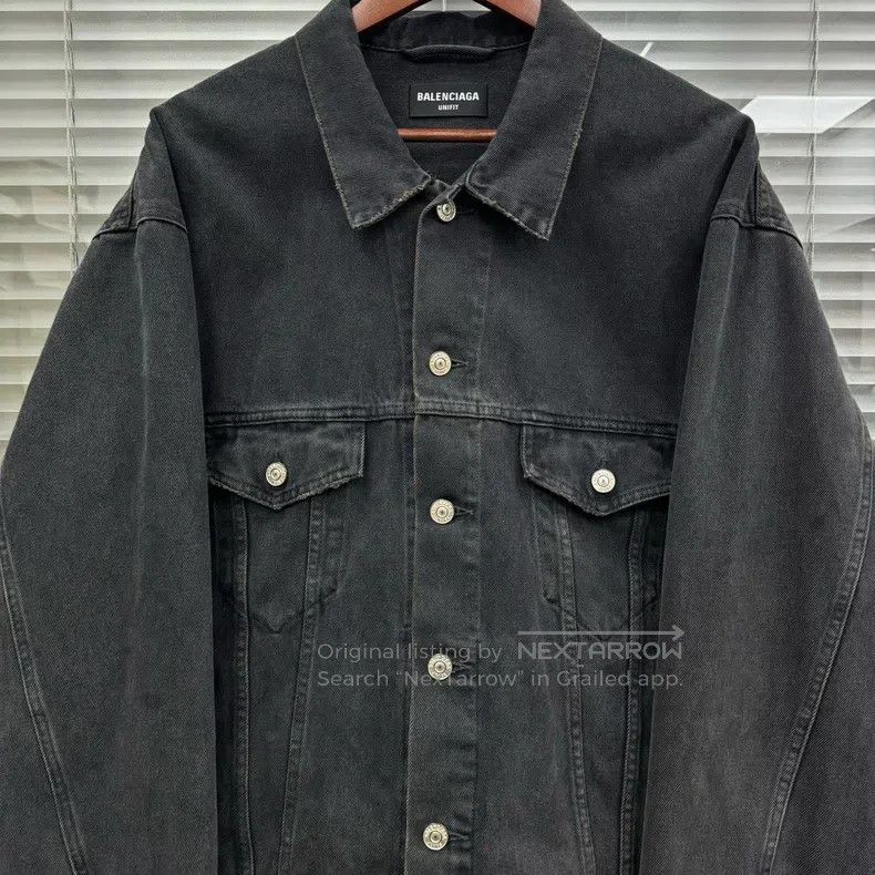 Balenciaga Balenciaga Glow-in-the-Dark Double B Graffiti Denim Jacket Size US XS / EU 42 / 0 - 3 Thumbnail
